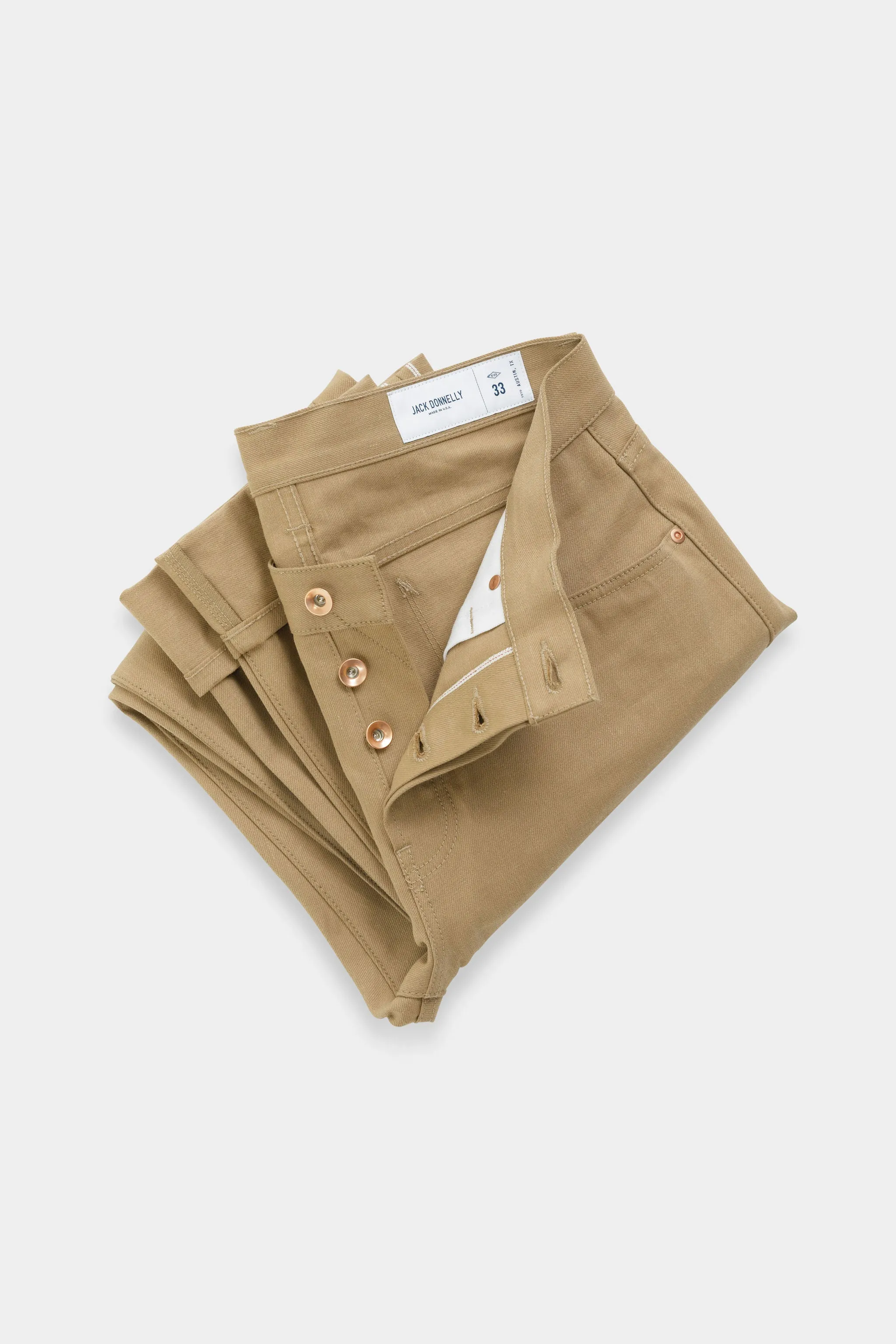 Nihon Menpu Selvedge Denim Khaki v2 sold by Jack Donnelly product image thumbnail 4