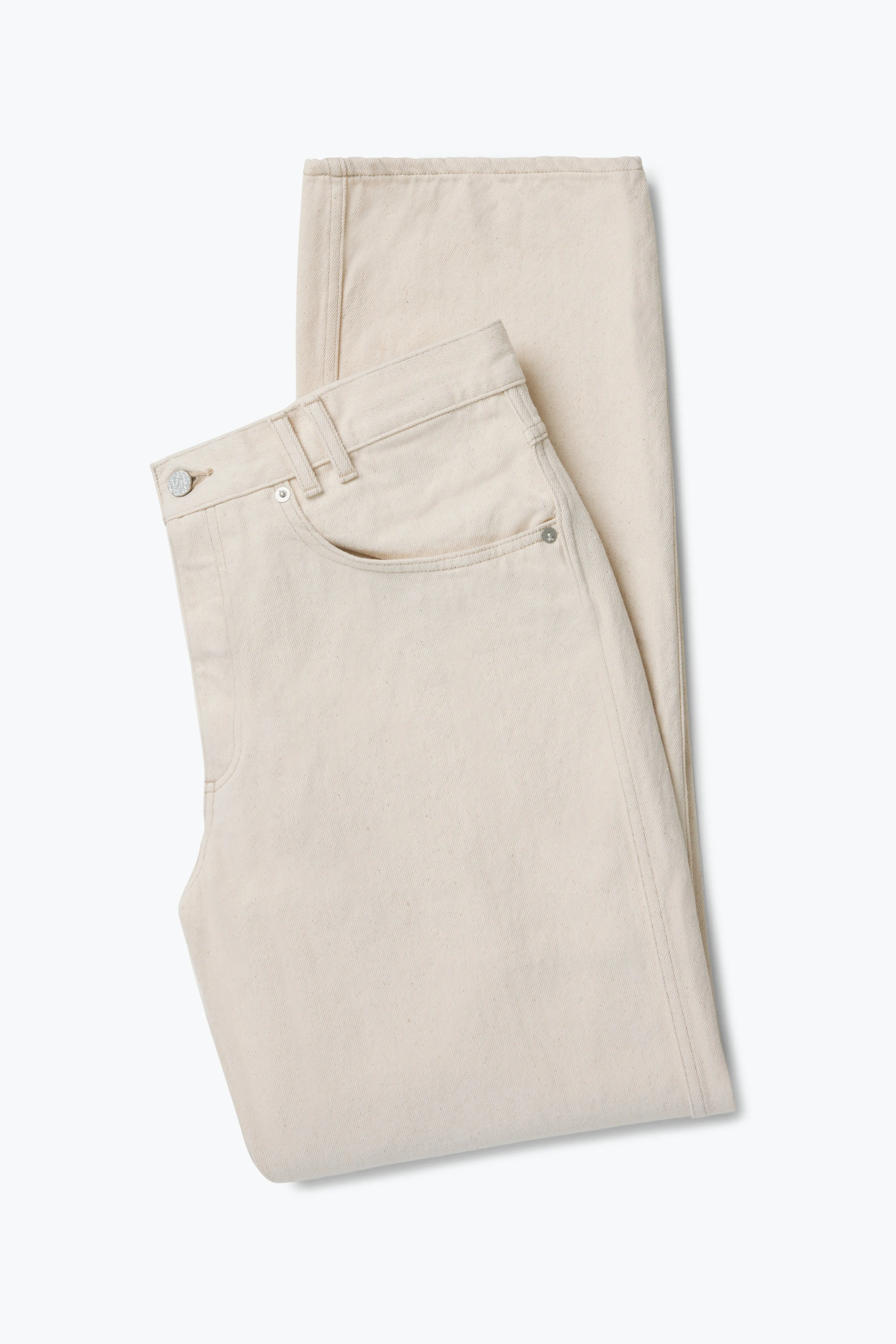 Jeans (Ecru Upcycled Cotton Twill) sold by Stoffa product image thumbnail 2