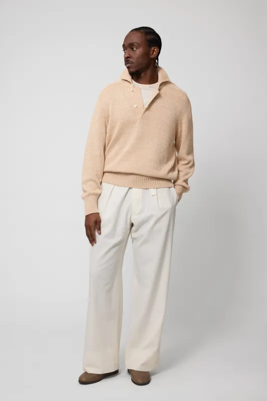 Ribollita Polo (Travertine Cotton Mouliné) made by Stoffa