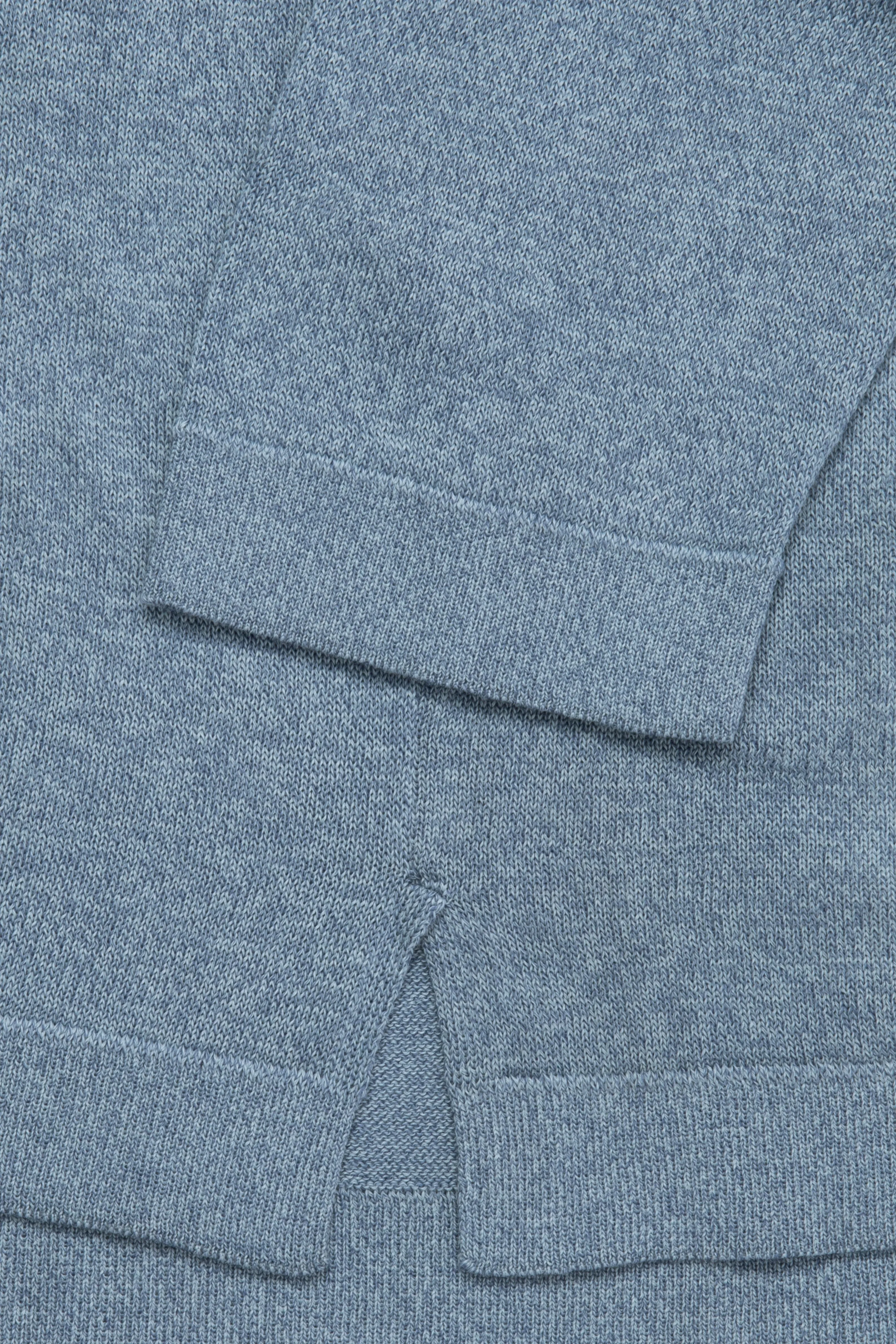 Long Sleeve Knit T-Shirt (Washed Indigo Cotton Mouliné) sold by Stoffa product image thumbnail 5