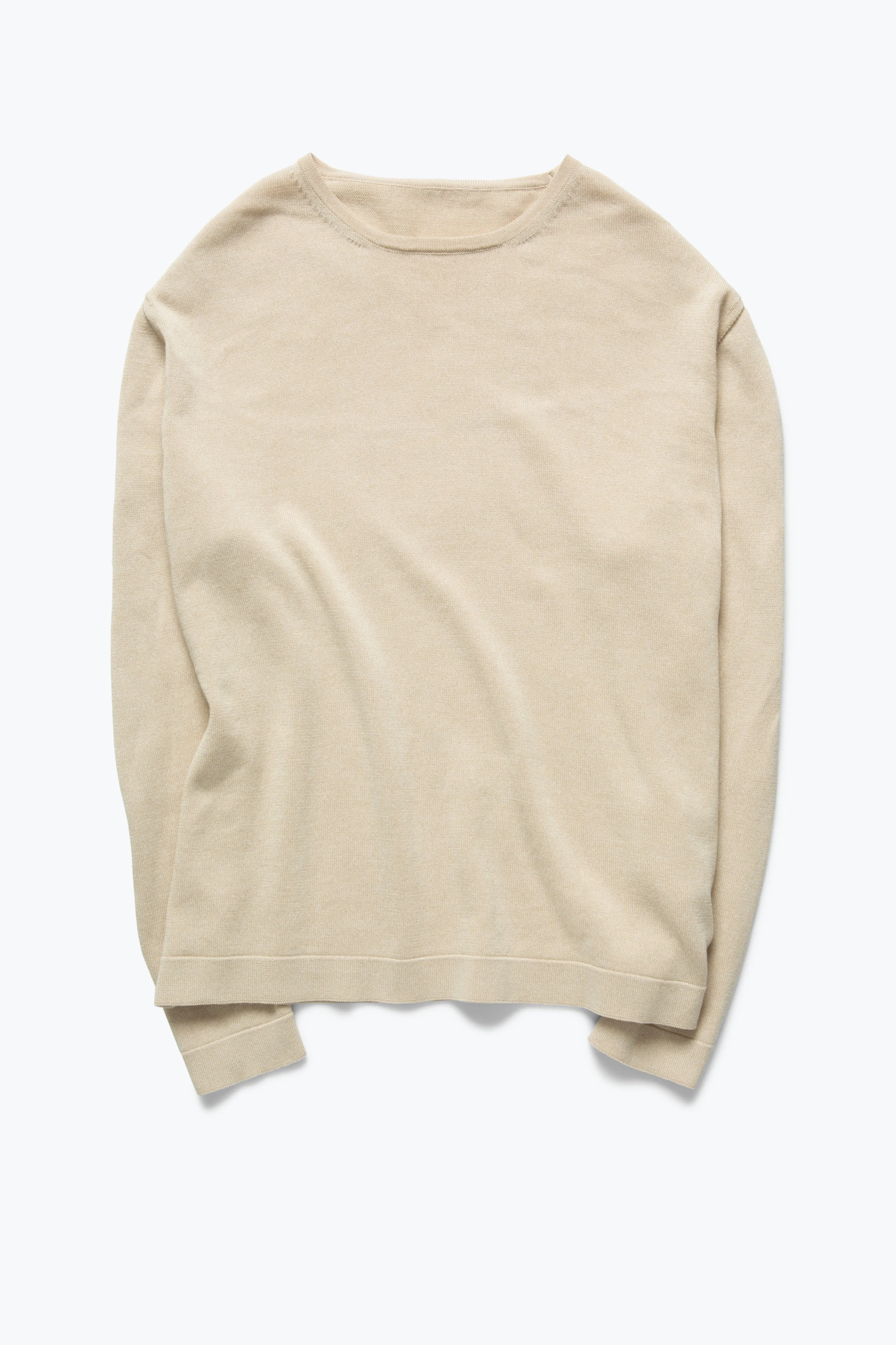 Long Sleeve Knit T-Shirt (Sand Cotton Mouliné) sold by Stoffa product image thumbnail 2