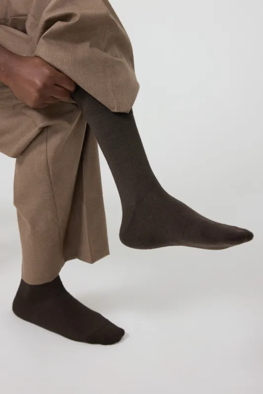 Sock (Chocolate Wool Silk) made by Stoffa