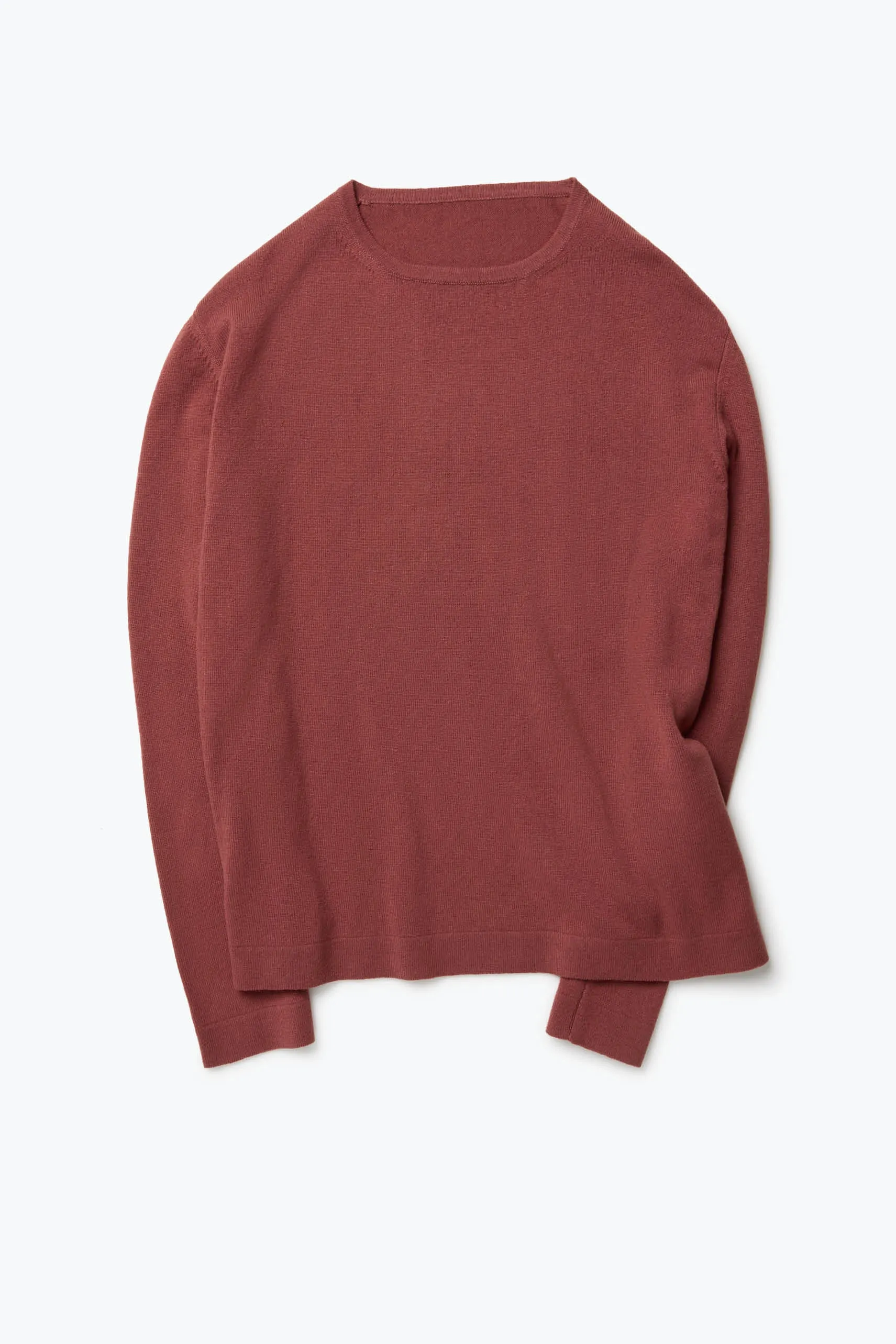 Long Sleeve Knit T-Shirt (Brick Cashmere) sold by Stoffa product image thumbnail 2