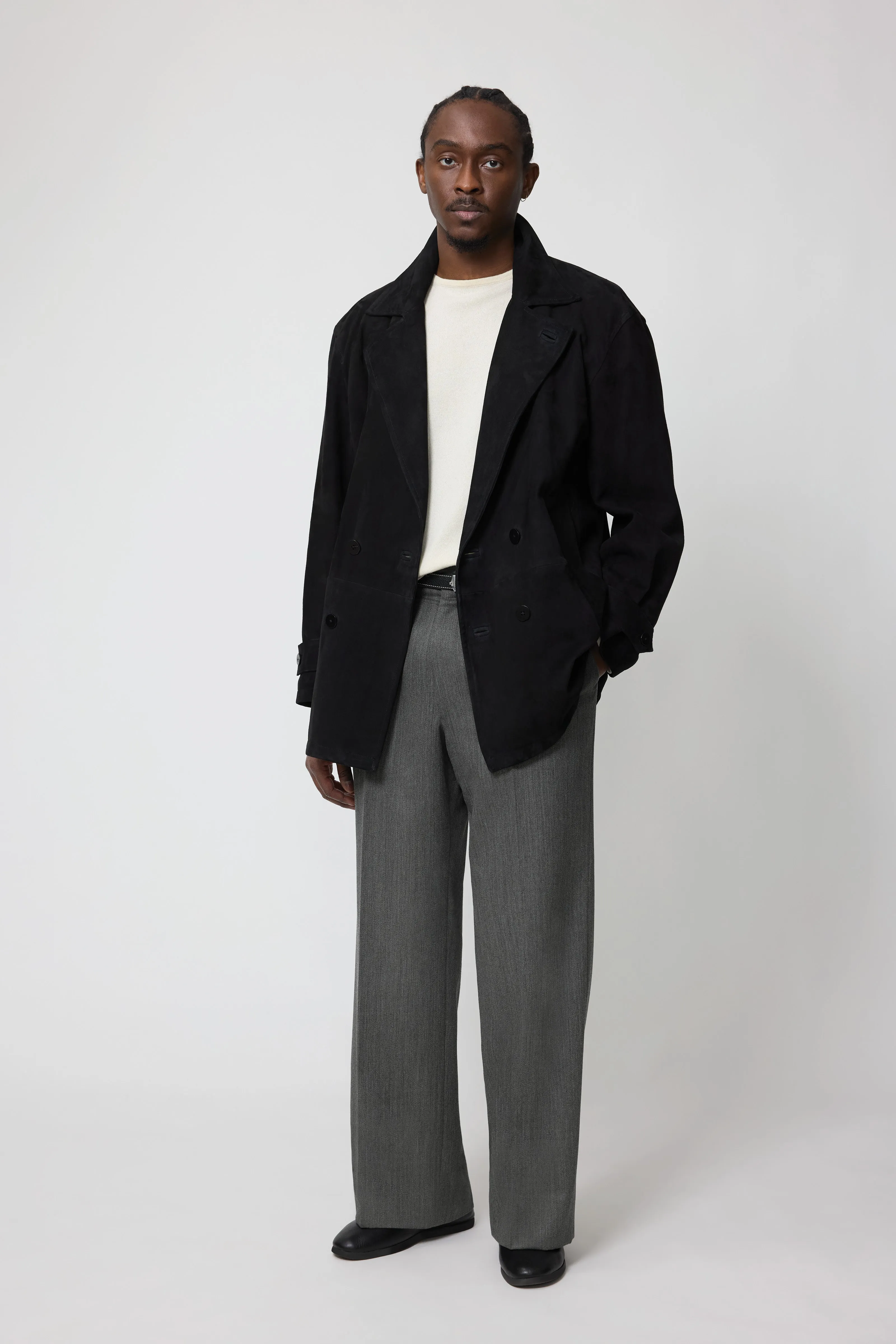 Pea Coat (Black Lamb Suede) sold by Stoffa
