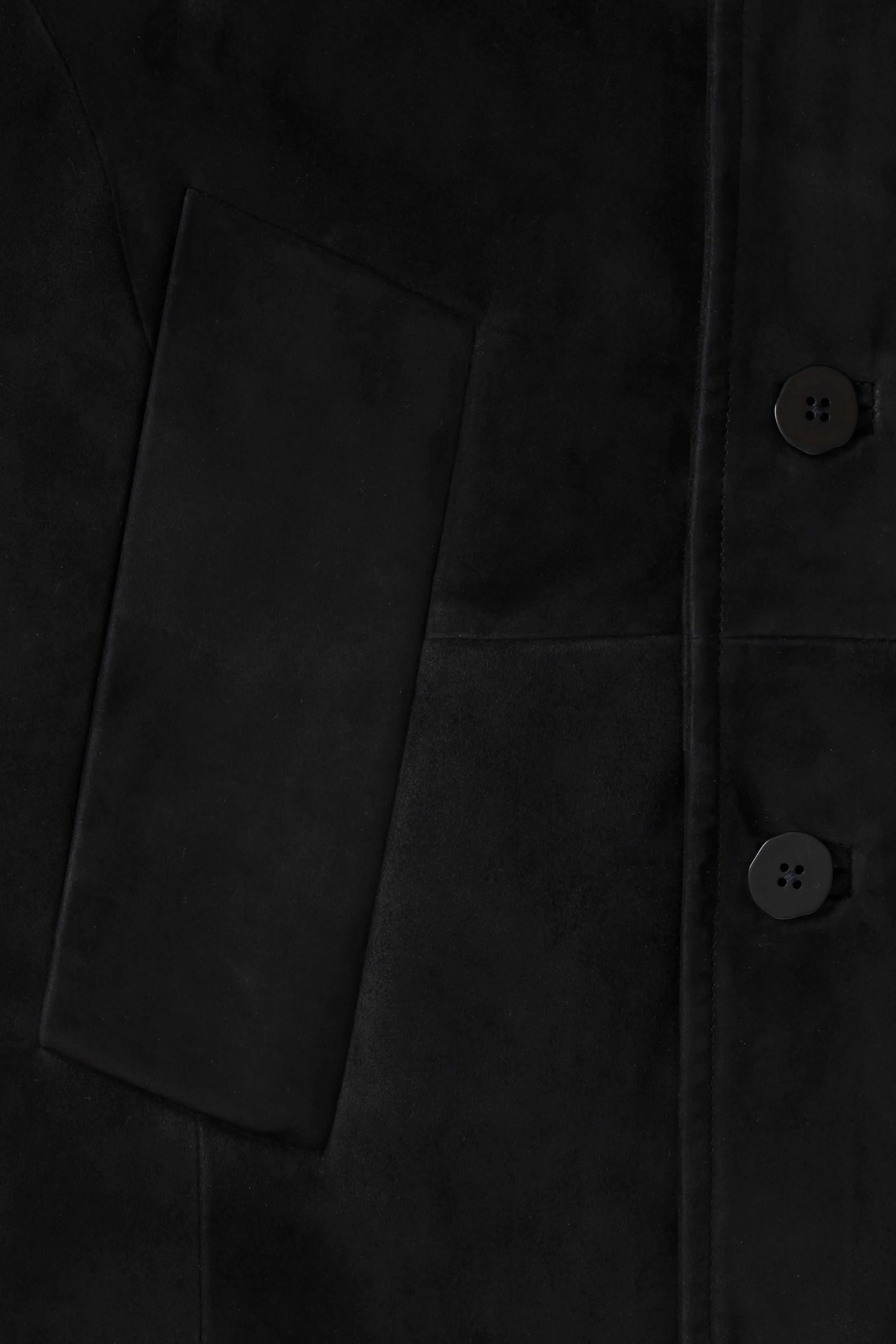 Pea Coat (Black Lamb Suede) sold by Stoffa product image thumbnail 5