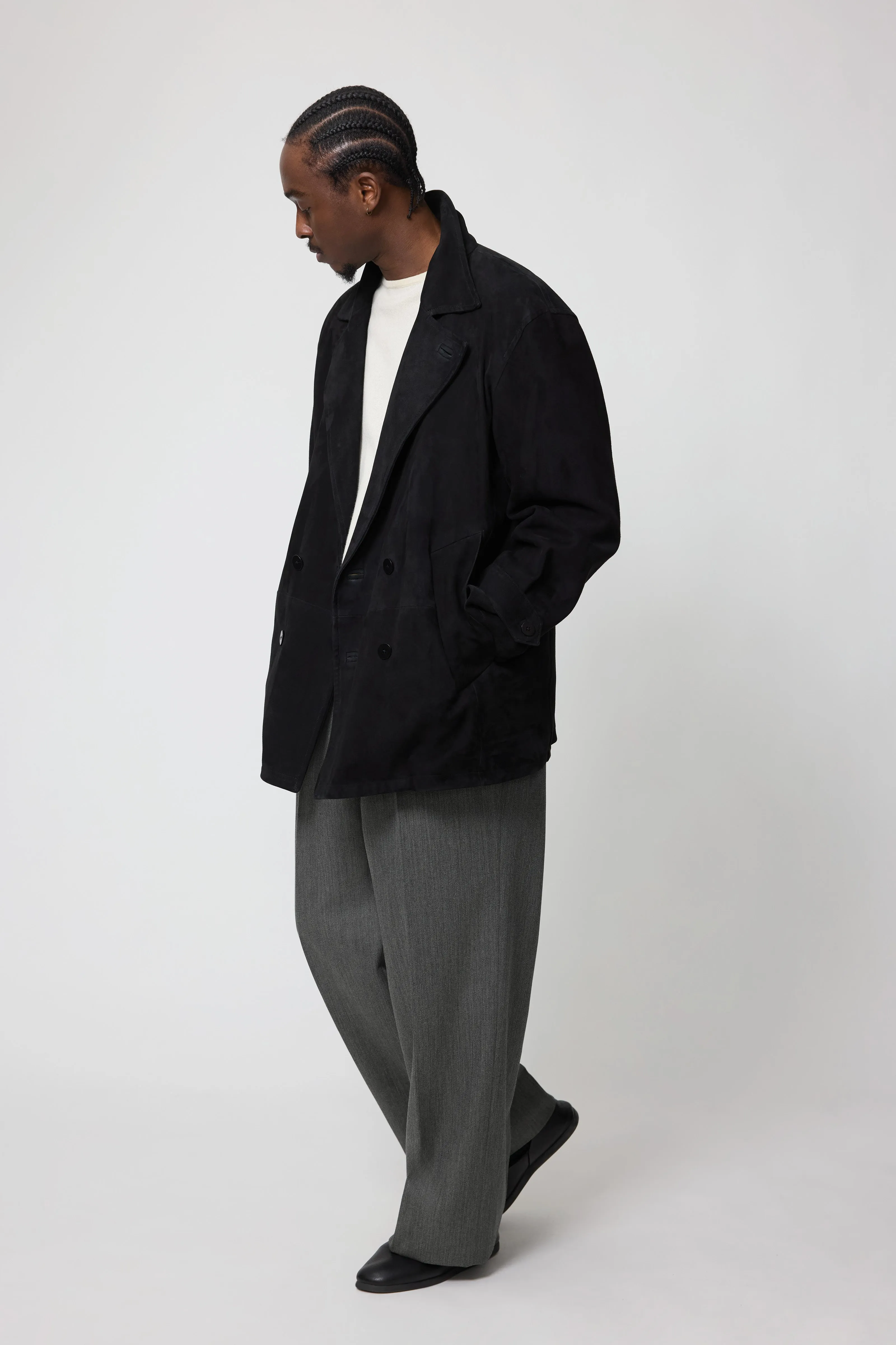 Pea Coat (Black Lamb Suede) sold by Stoffa product image thumbnail 3