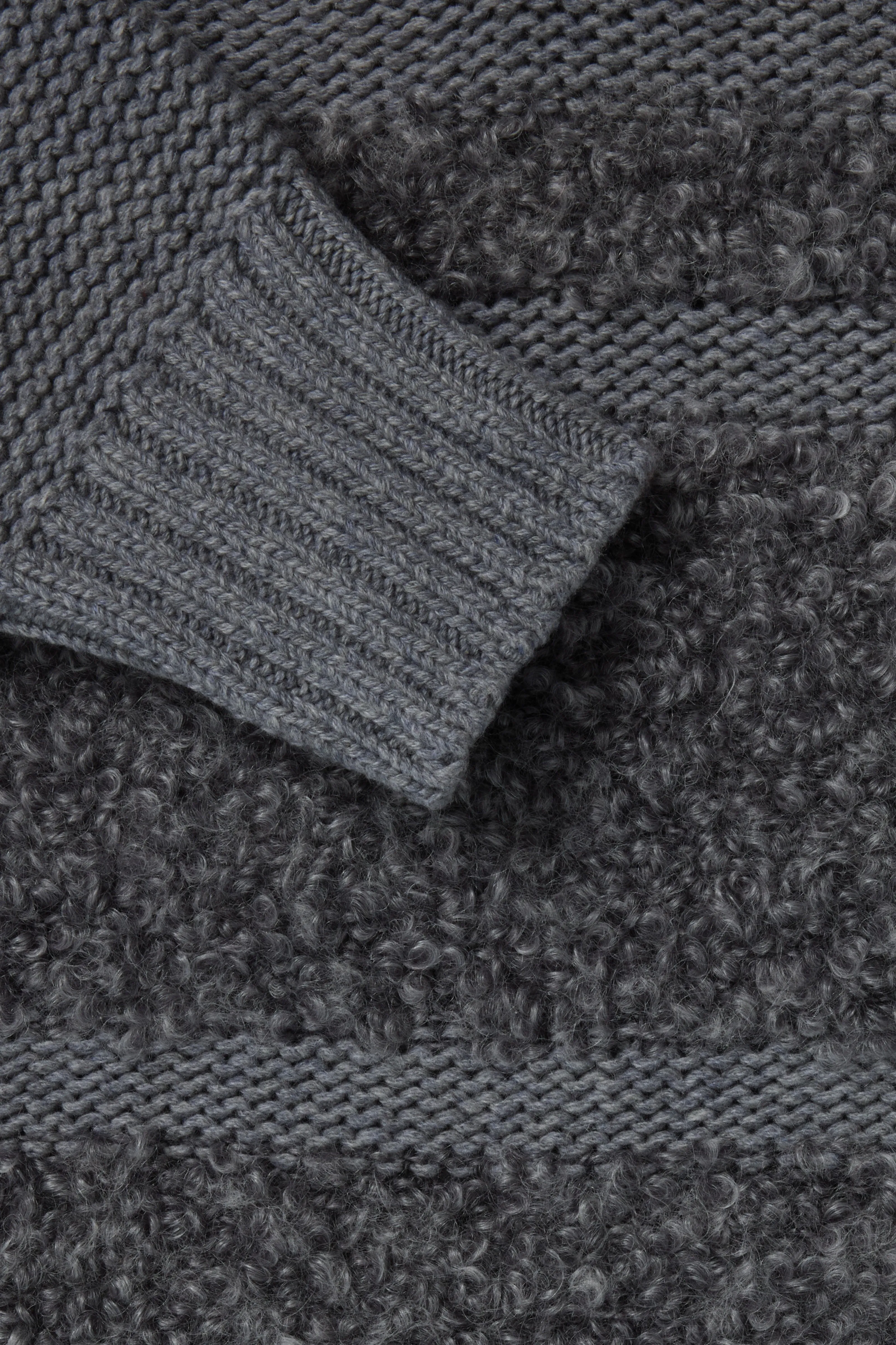 Ribollita Polo (Steel Grey Cashmere Mohair Wool Silk Stripe) sold by Stoffa product image thumbnail 5