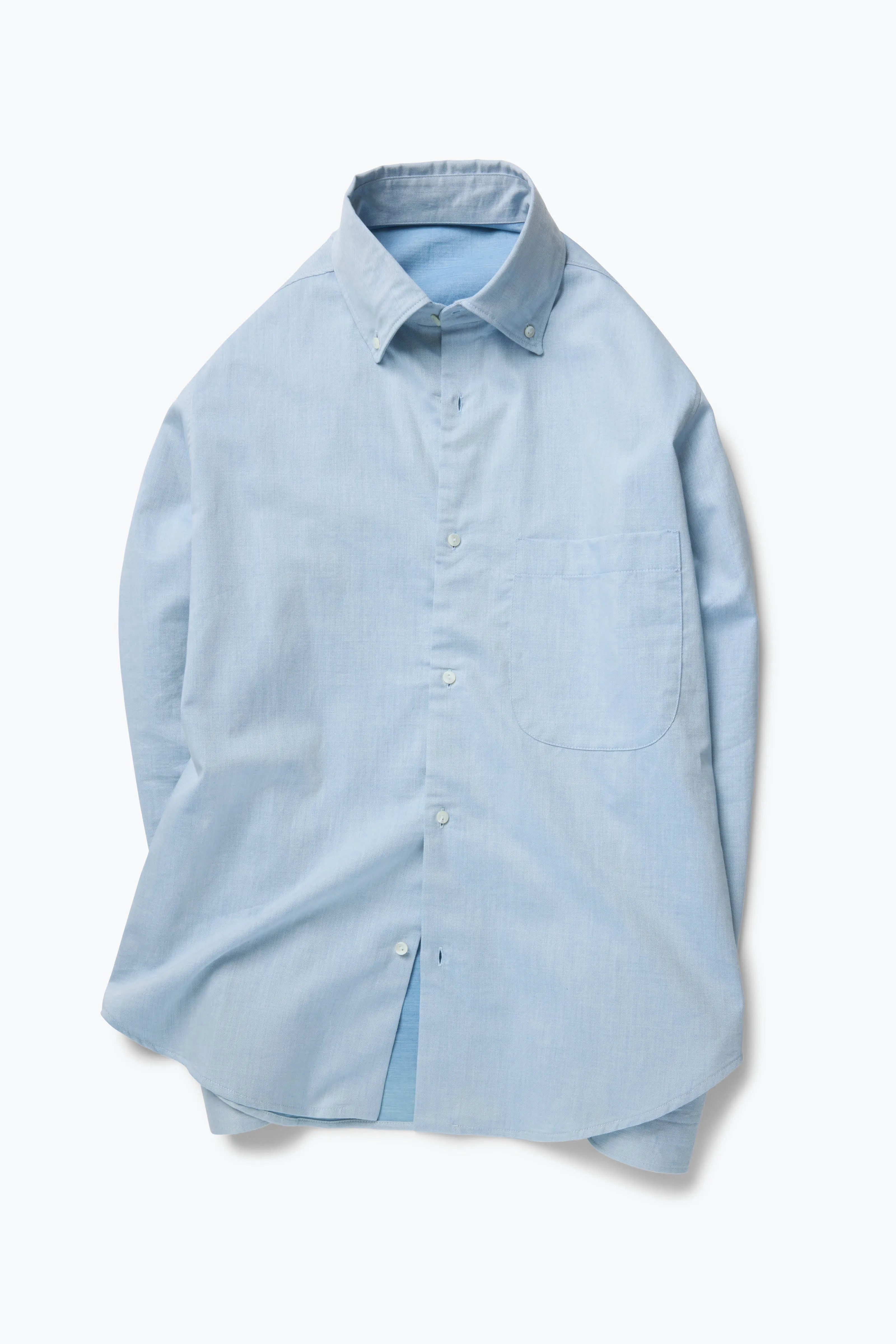Button Down Collar Shirt (Ice Naturally Dyed Brushed Cotton) sold by Stoffa product image thumbnail 2