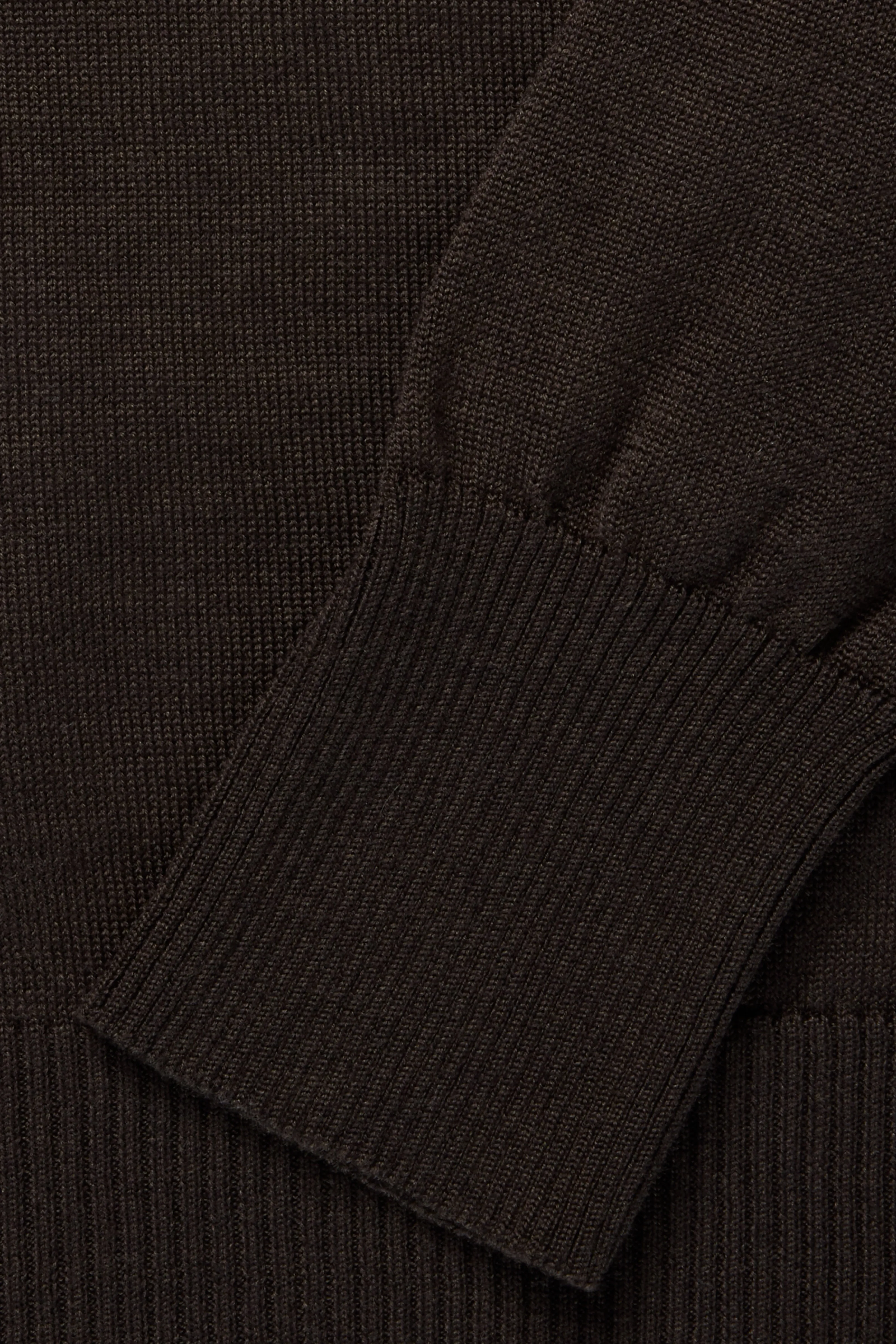 Long Sleeve Polo (Chocolate Wool Silk) sold by Stoffa product image thumbnail 5