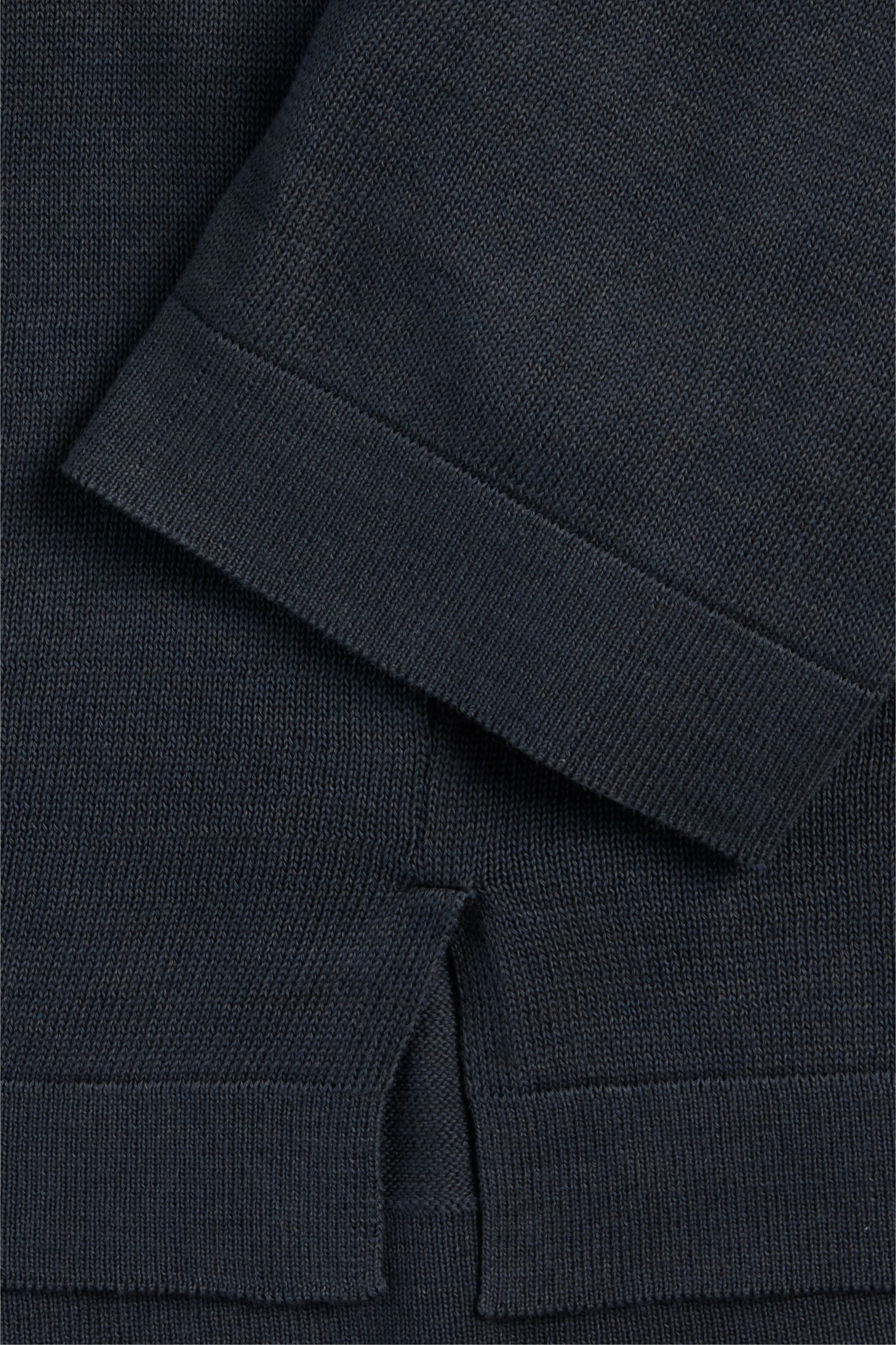 Long Sleeve Knit T-Shirt (Anthracite Naturally Dyed Cotton Mouliné) sold by Stoffa product image thumbnail 5