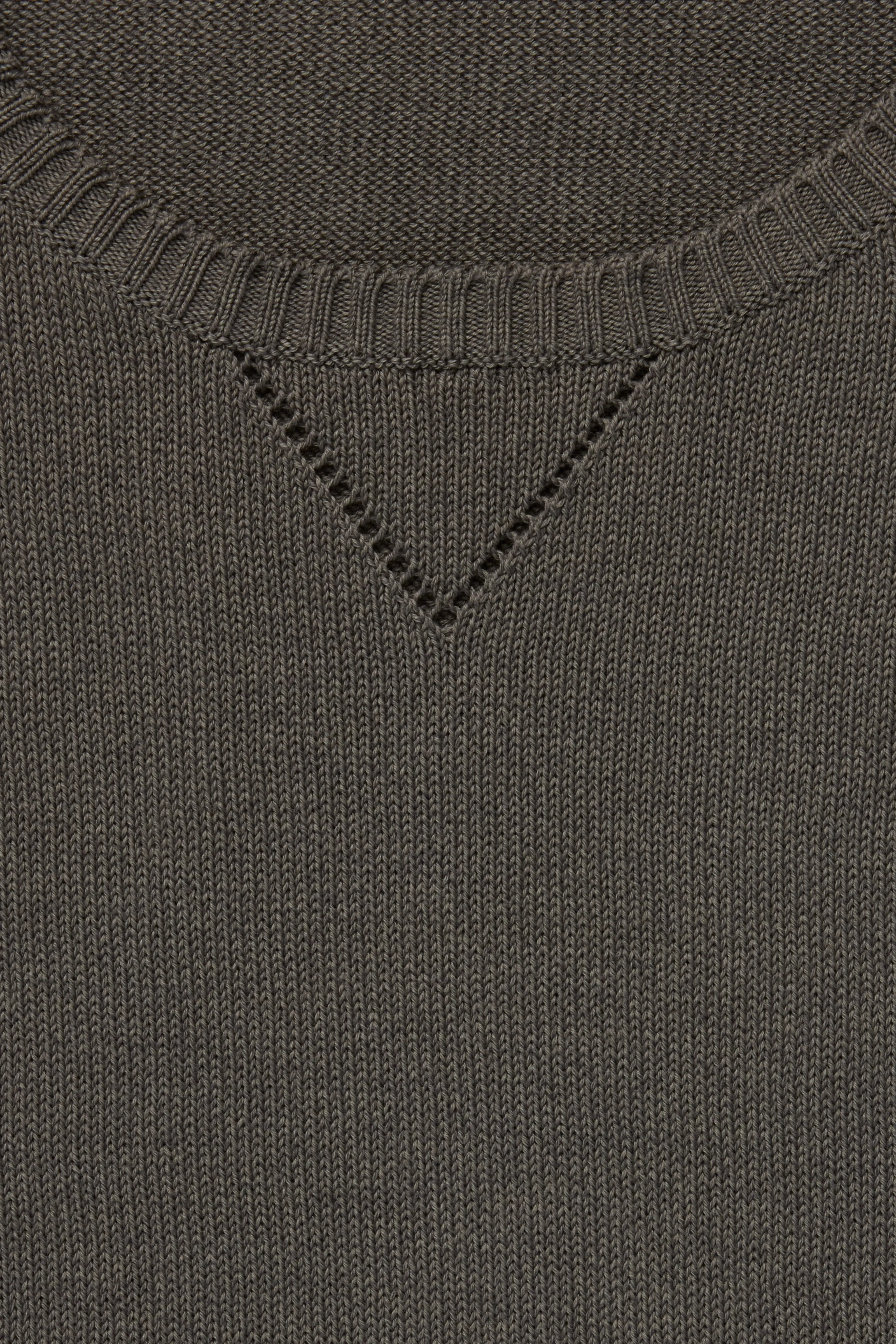Crewneck Sweater (Olive Naturally Dyed Cotton Mouliné) sold by Stoffa product image thumbnail 5