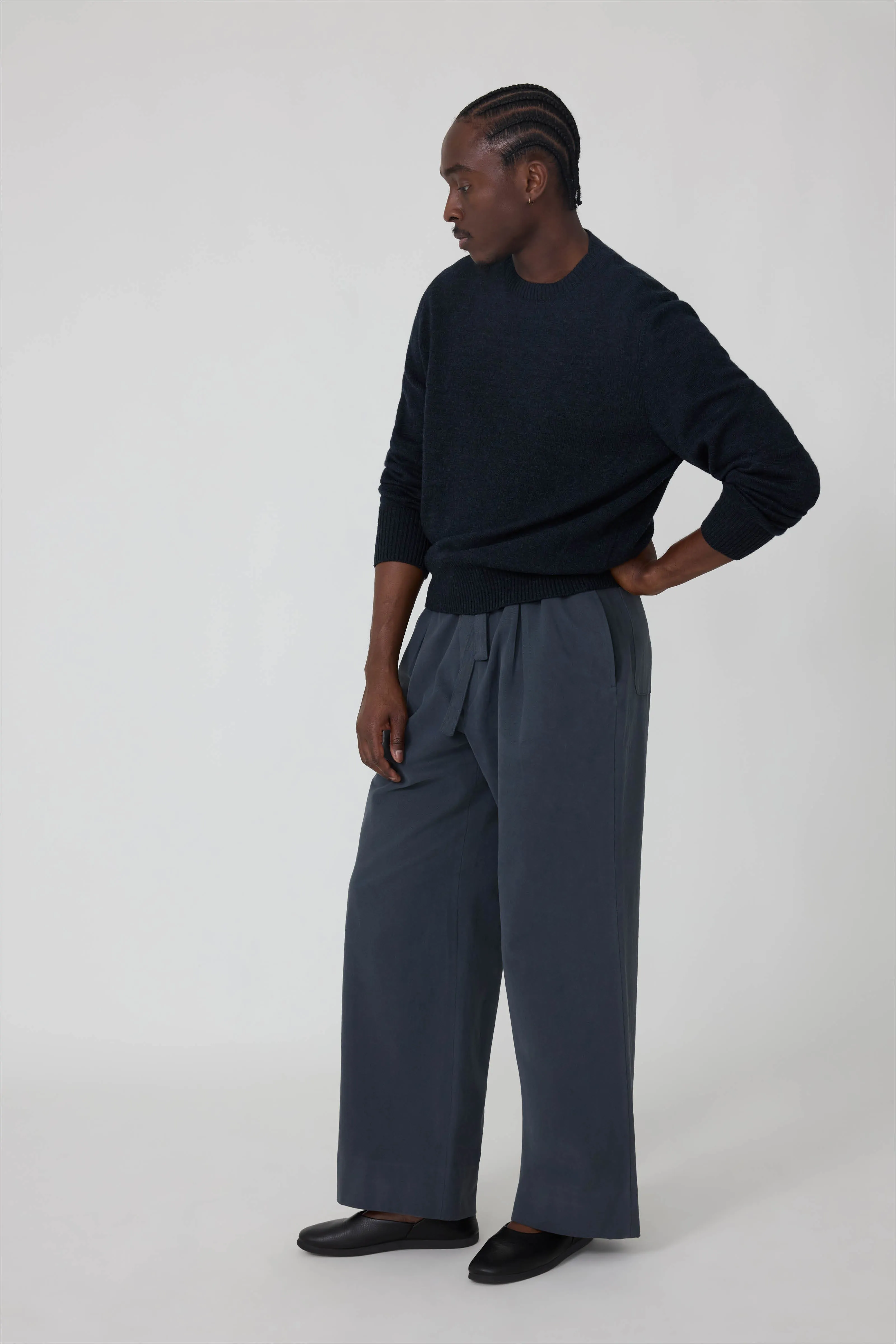 Crewneck (Midnight Naturally Dyed Merino Wool) sold by Stoffa product image thumbnail 3
