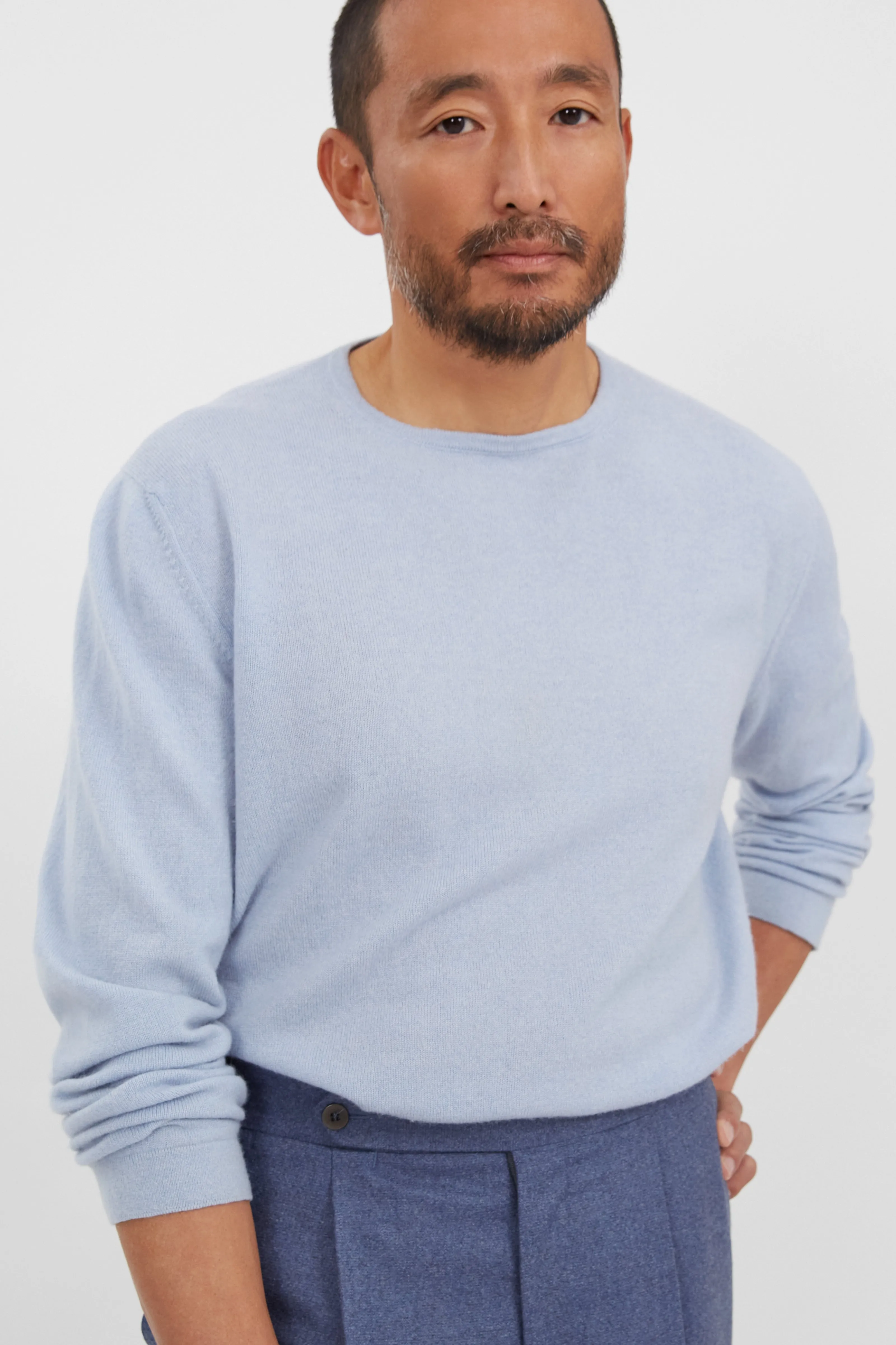 Long Sleeve Knit T-Shirt (Ice Cashmere) sold by Stoffa product image thumbnail 3