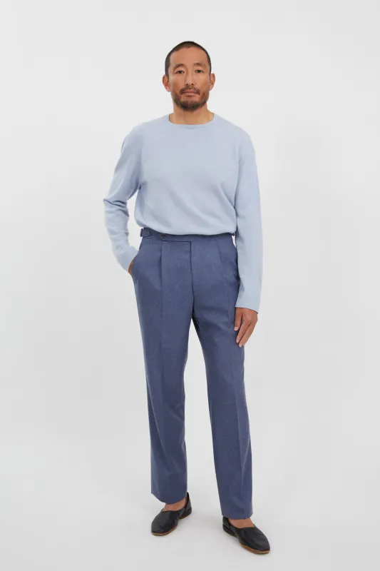 Long Sleeve Knit T-Shirt (Ice Cashmere) made by Stoffa