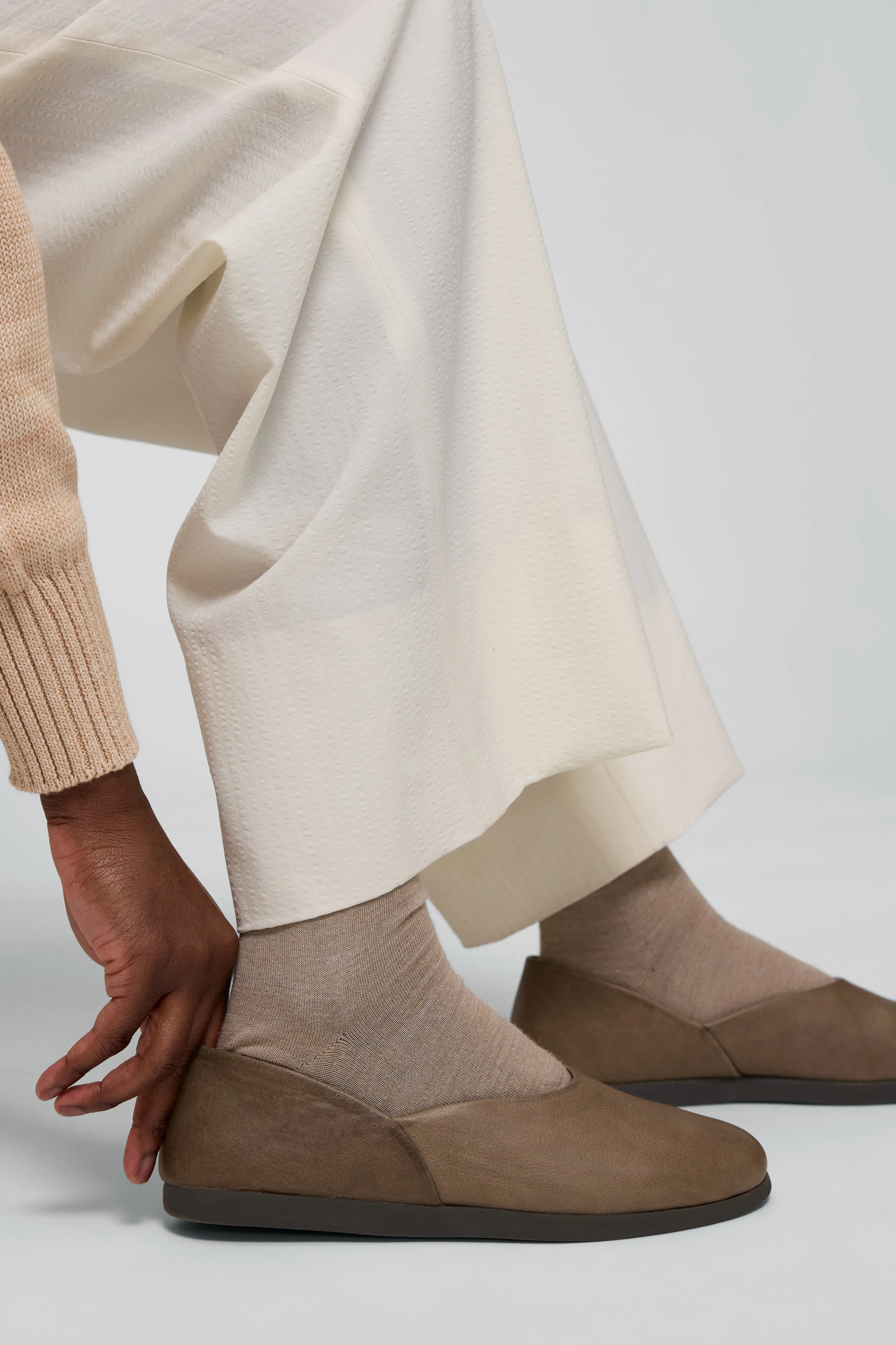 Slipper (Taupe Leather) sold by Stoffa