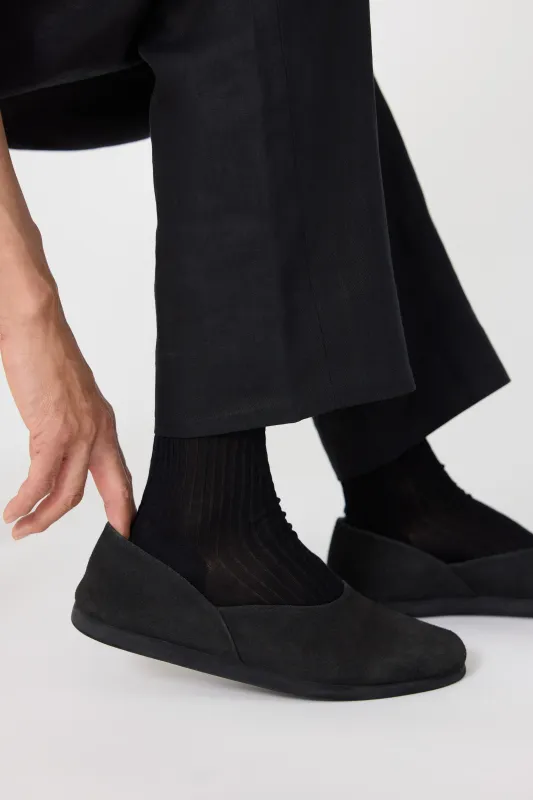 Slipper (Black Suede) made by Stoffa