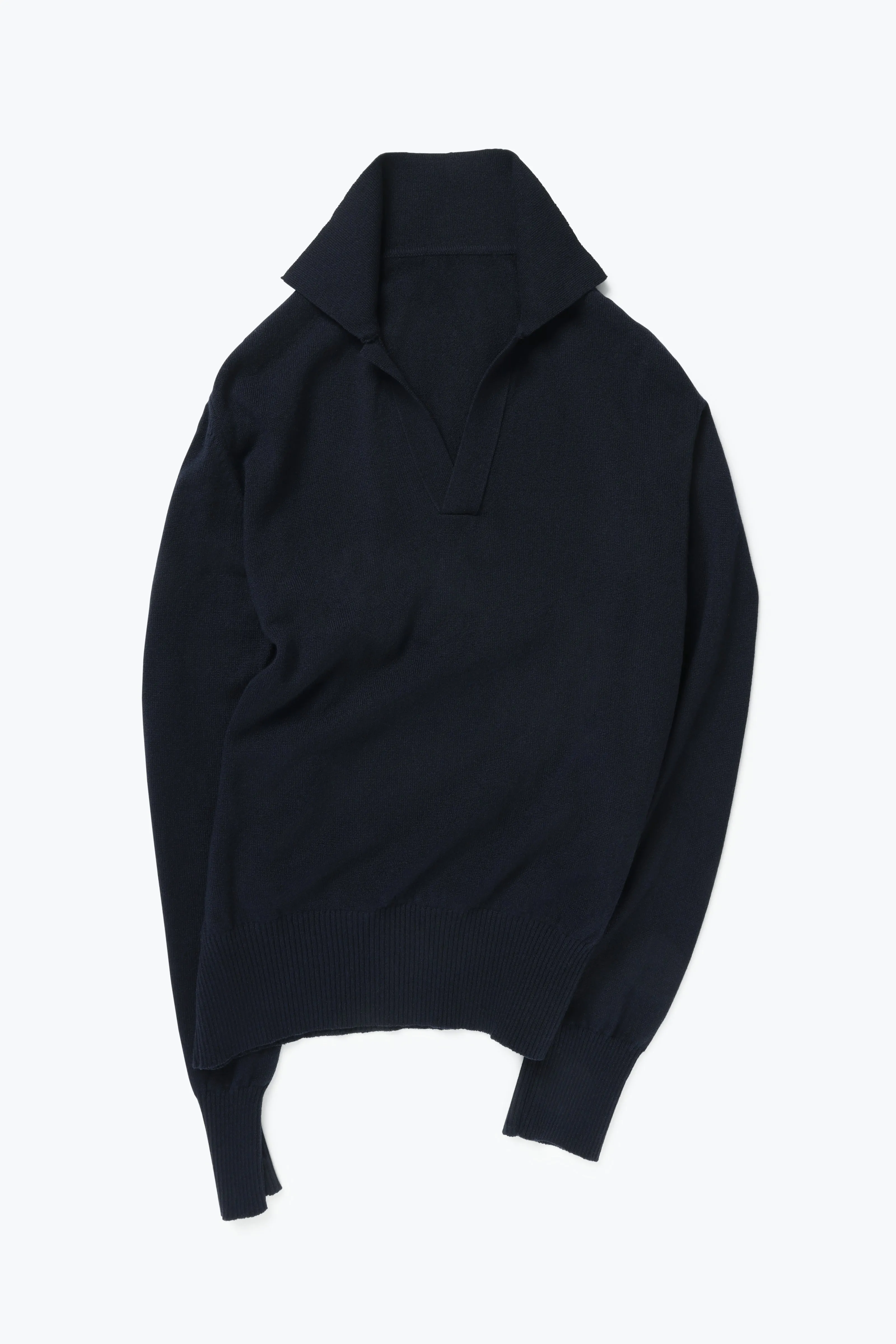 Long Sleeve Polo (Navy Cashmere) sold by Stoffa product image thumbnail 2