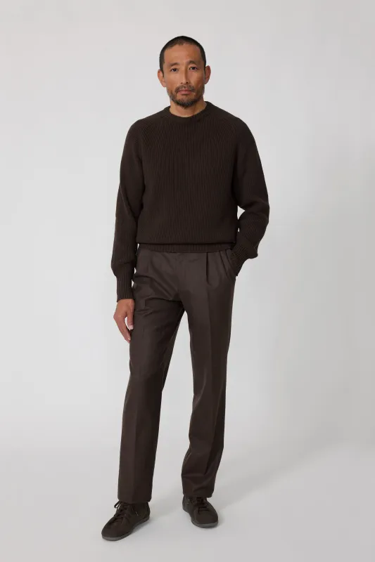 Crew Neck (Chocolate Cashmere) made by Stoffa
