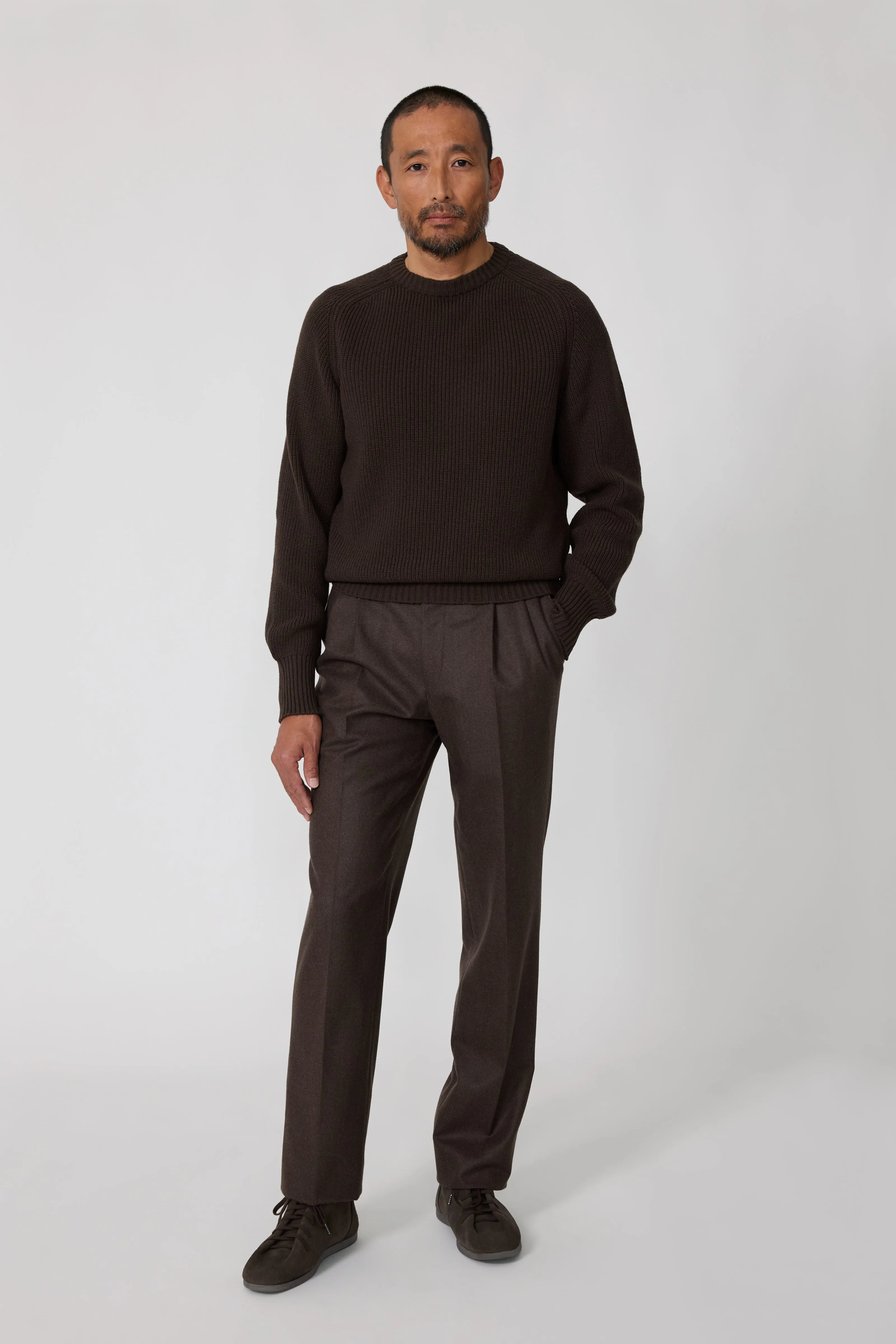 Crew Neck (Chocolate Cashmere) sold by Stoffa