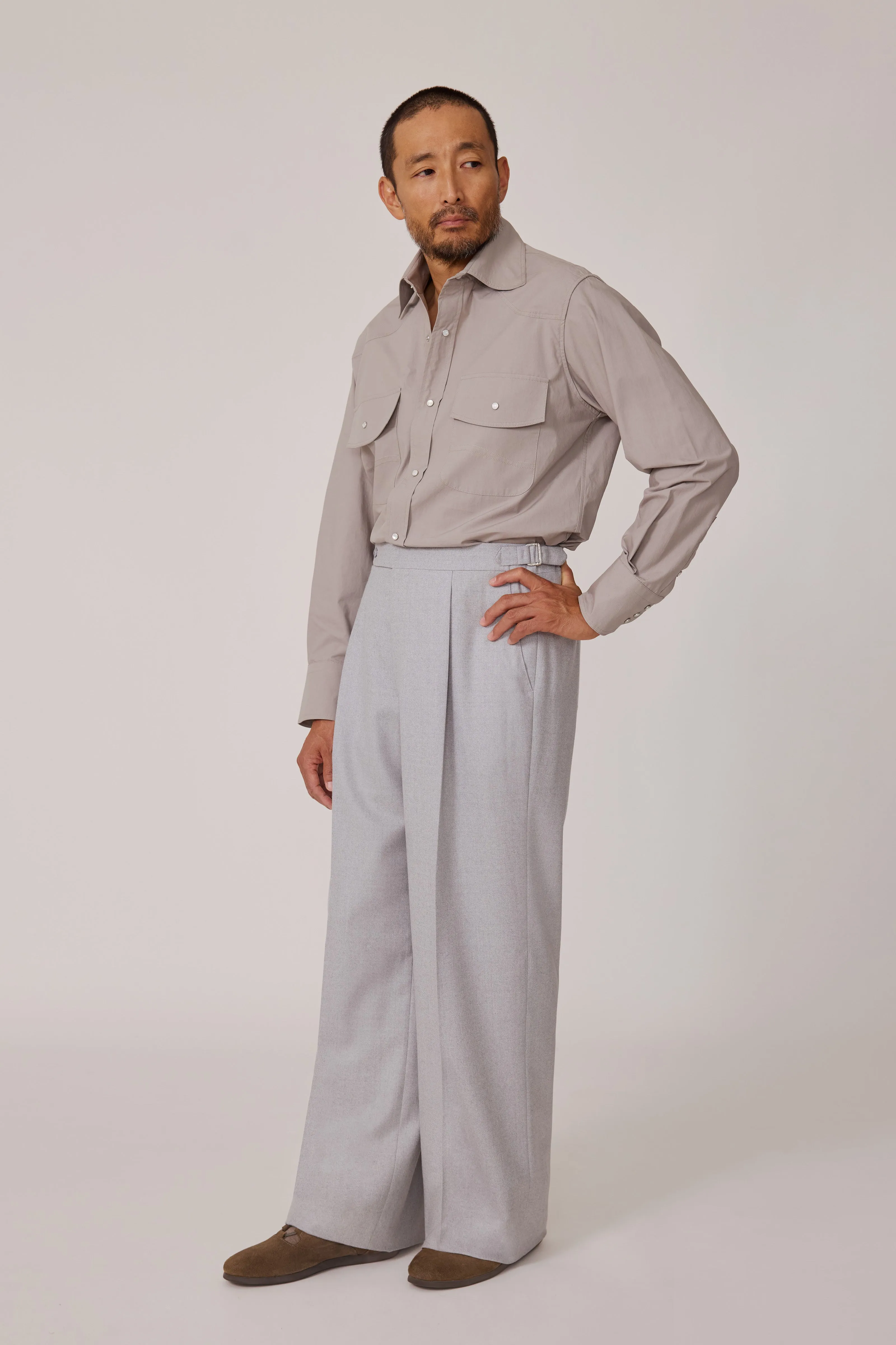 Wave Shirt (Lichen Cotton Poplin) sold by Stoffa product image thumbnail 3