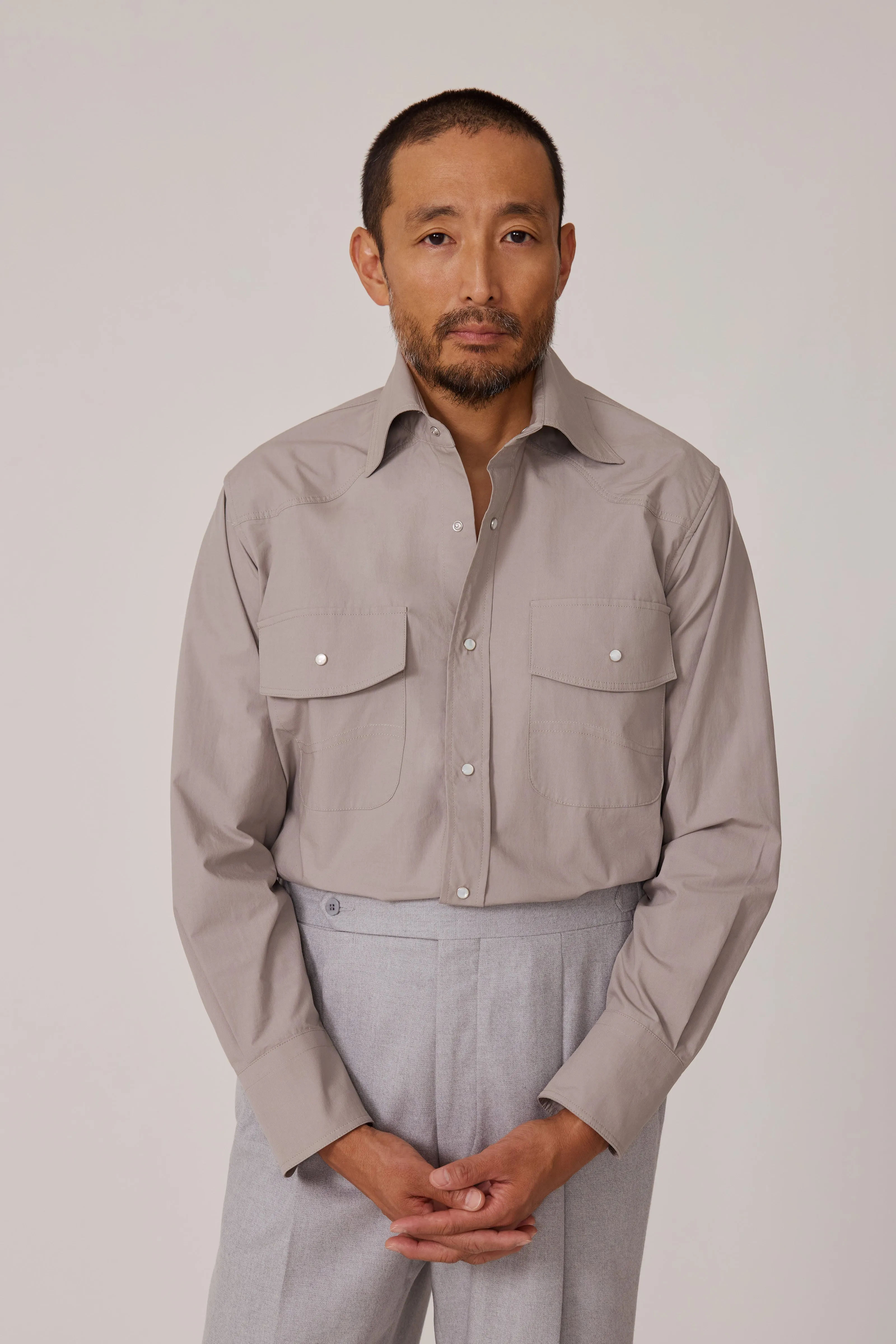 Wave Shirt (Lichen Cotton Poplin) sold by Stoffa product image thumbnail 4