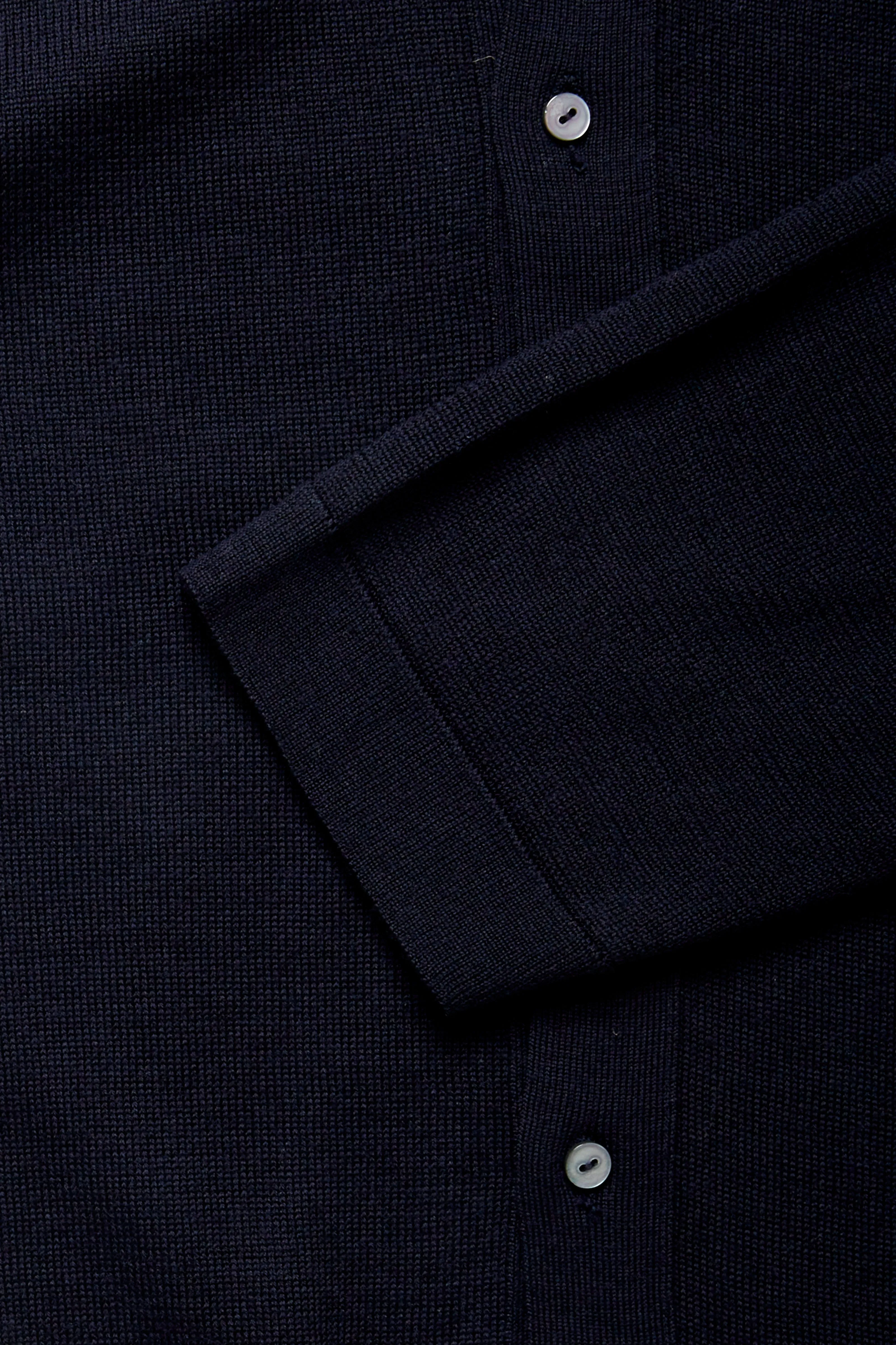 Knit Shirt (Navy Wool Silk) sold by Stoffa product image thumbnail 5