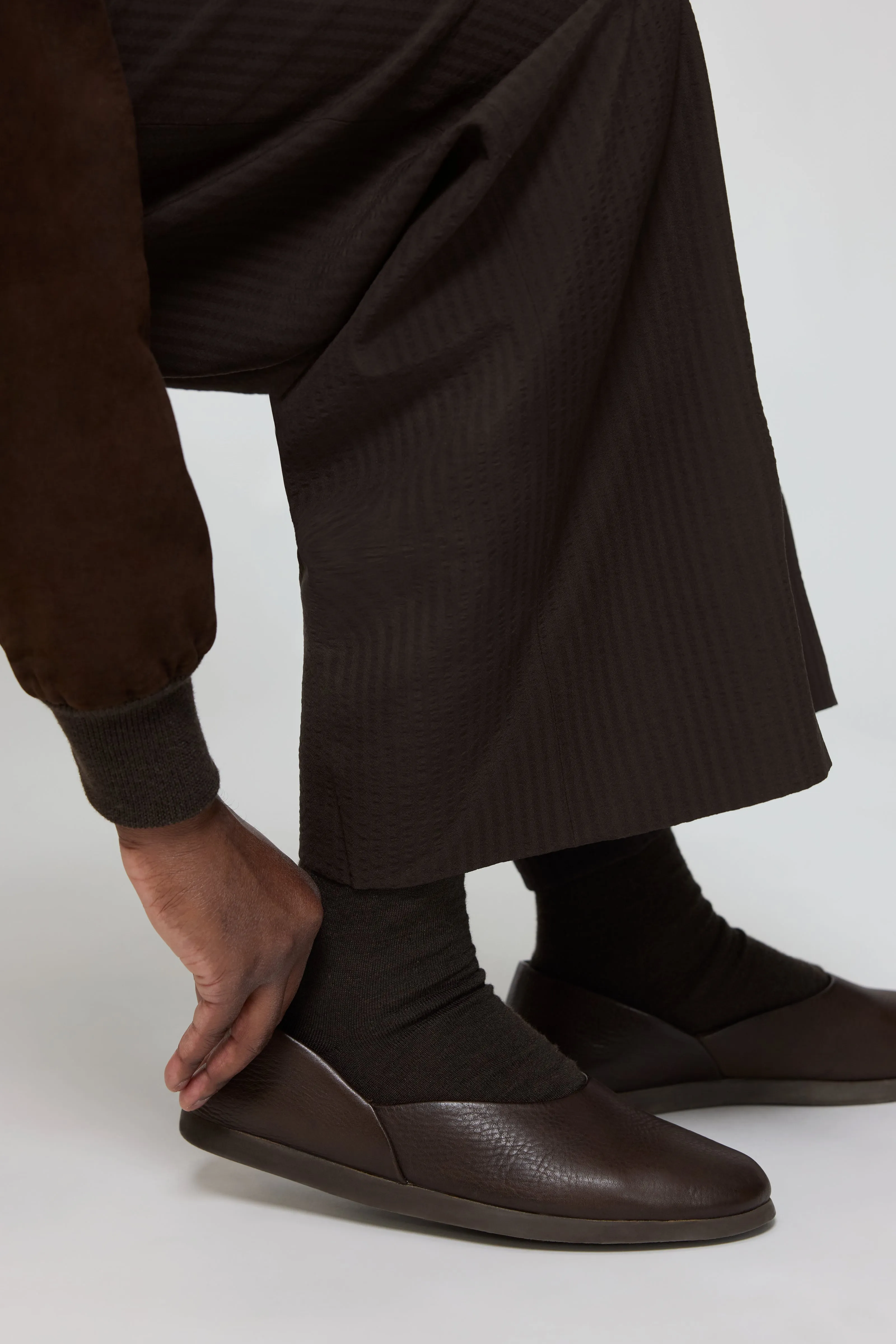 Slipper (Chocolate Leather) sold by Stoffa