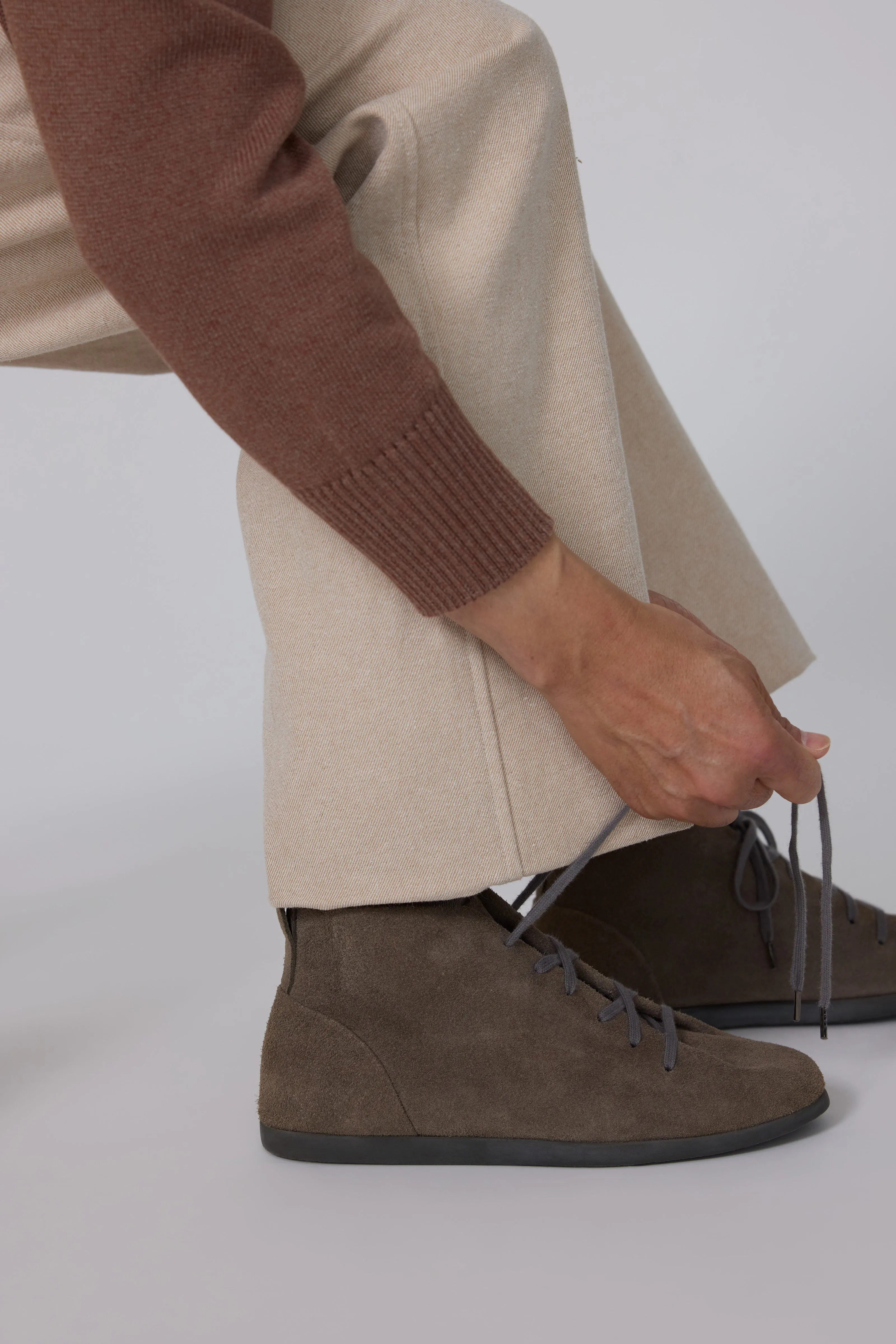 Pleated Boot (Taupe Suede) sold by Stoffa