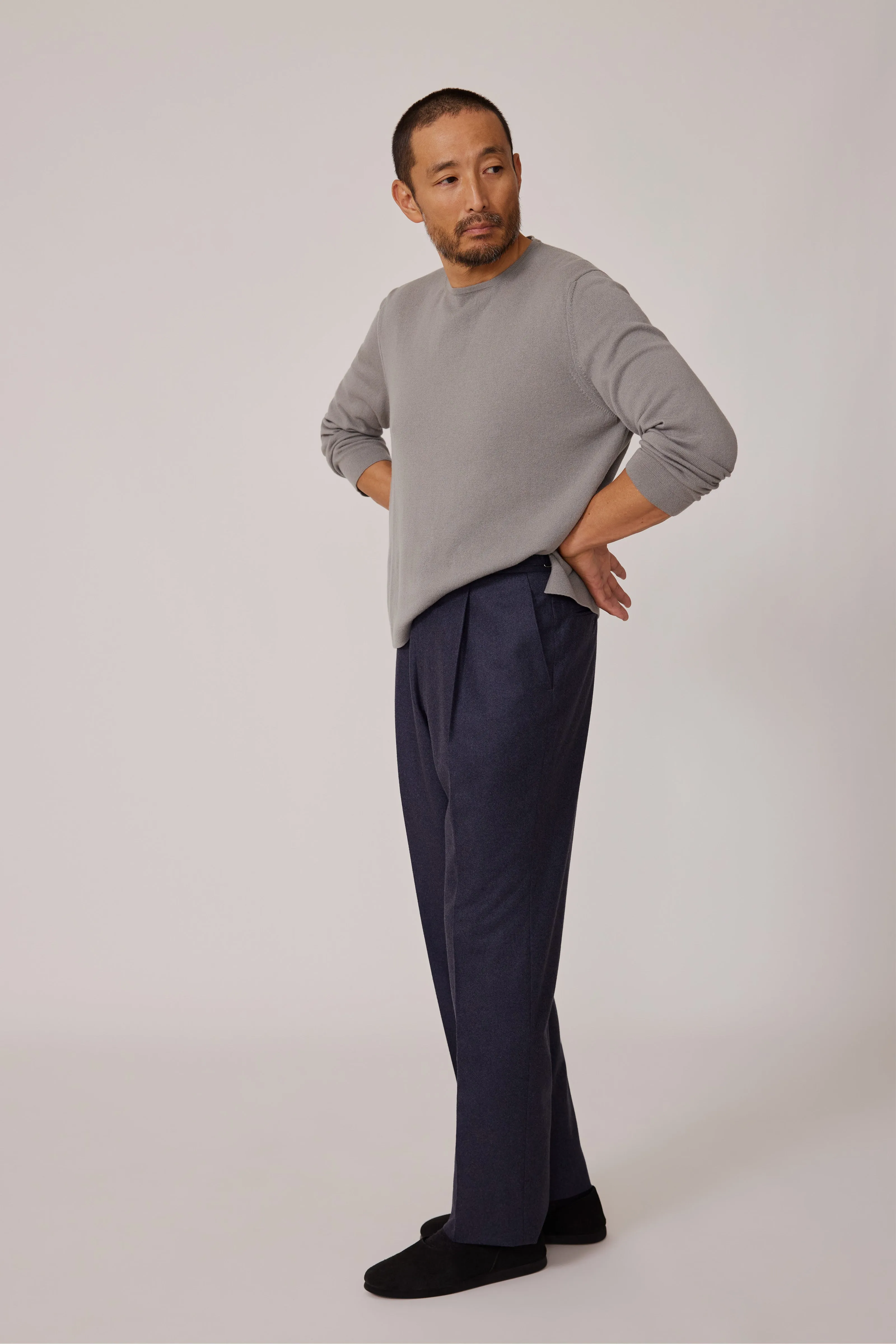 Long Sleeve Knit T-Shirt (Sage Cashmere) sold by Stoffa product image thumbnail 3