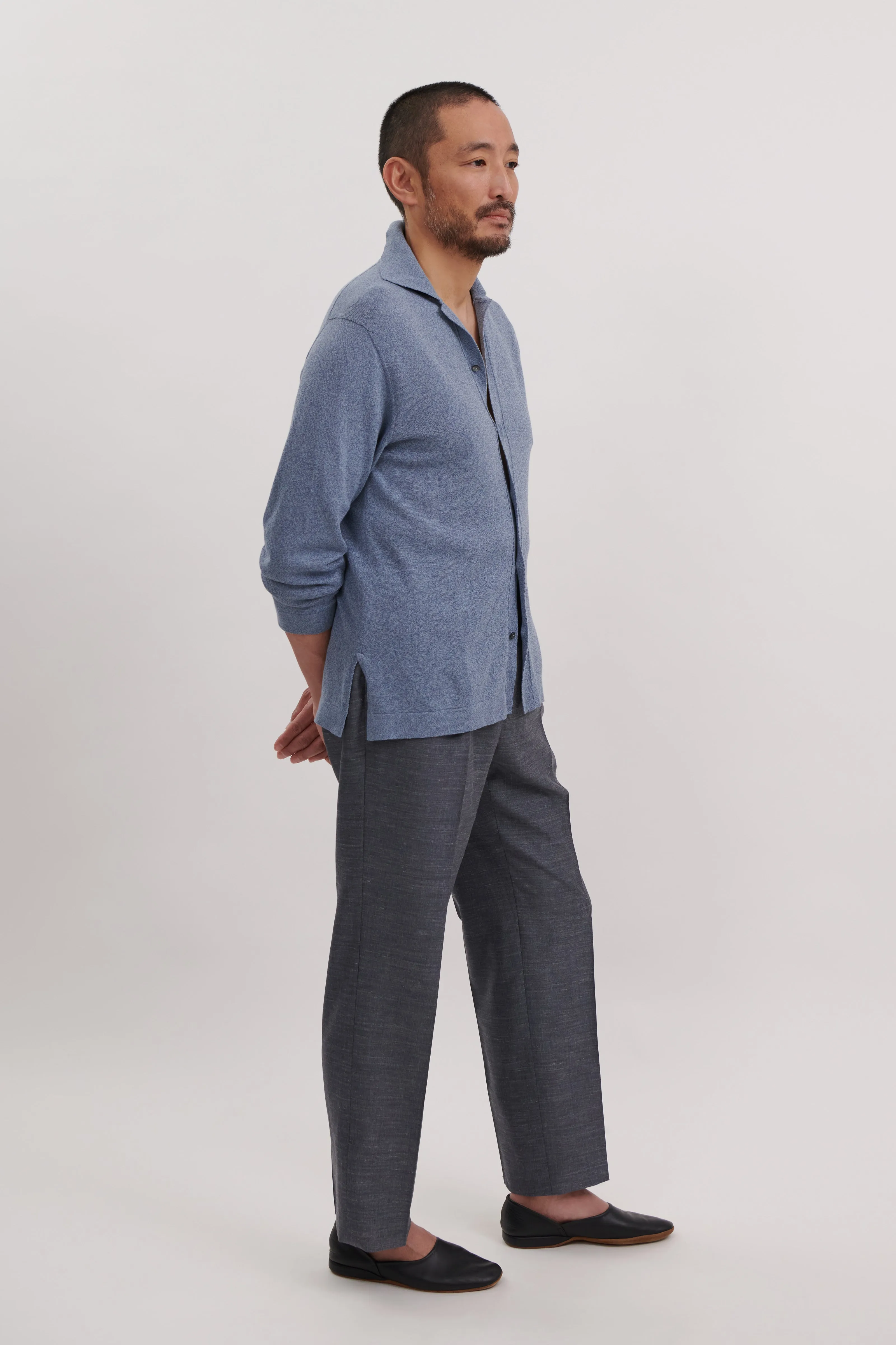 Shirt (Washed Indigo Cotton Mouliné) sold by Stoffa product image thumbnail 3