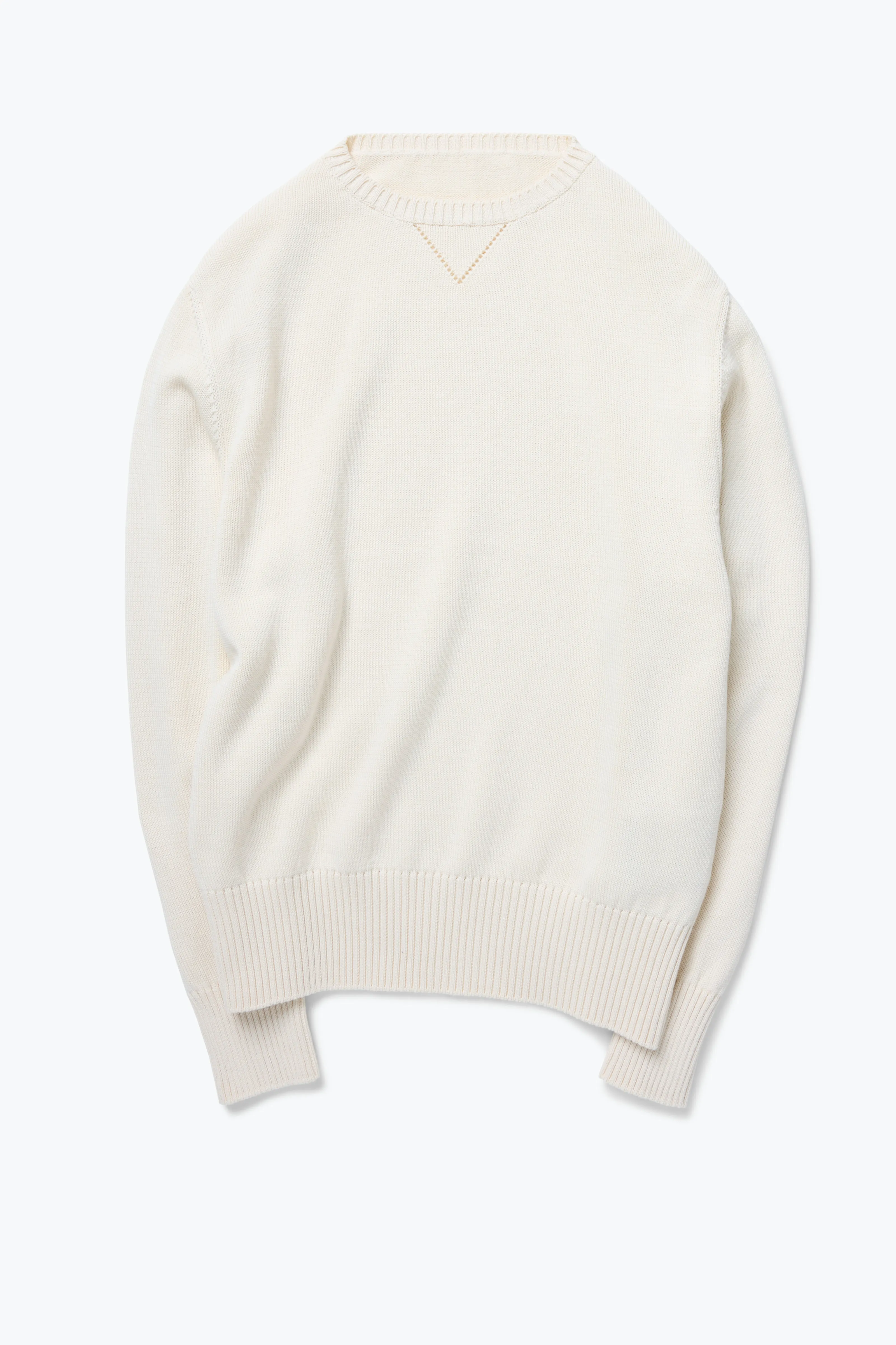 Crewneck Sweater (Ivory Cotton Mouliné) sold by Stoffa product image thumbnail 2