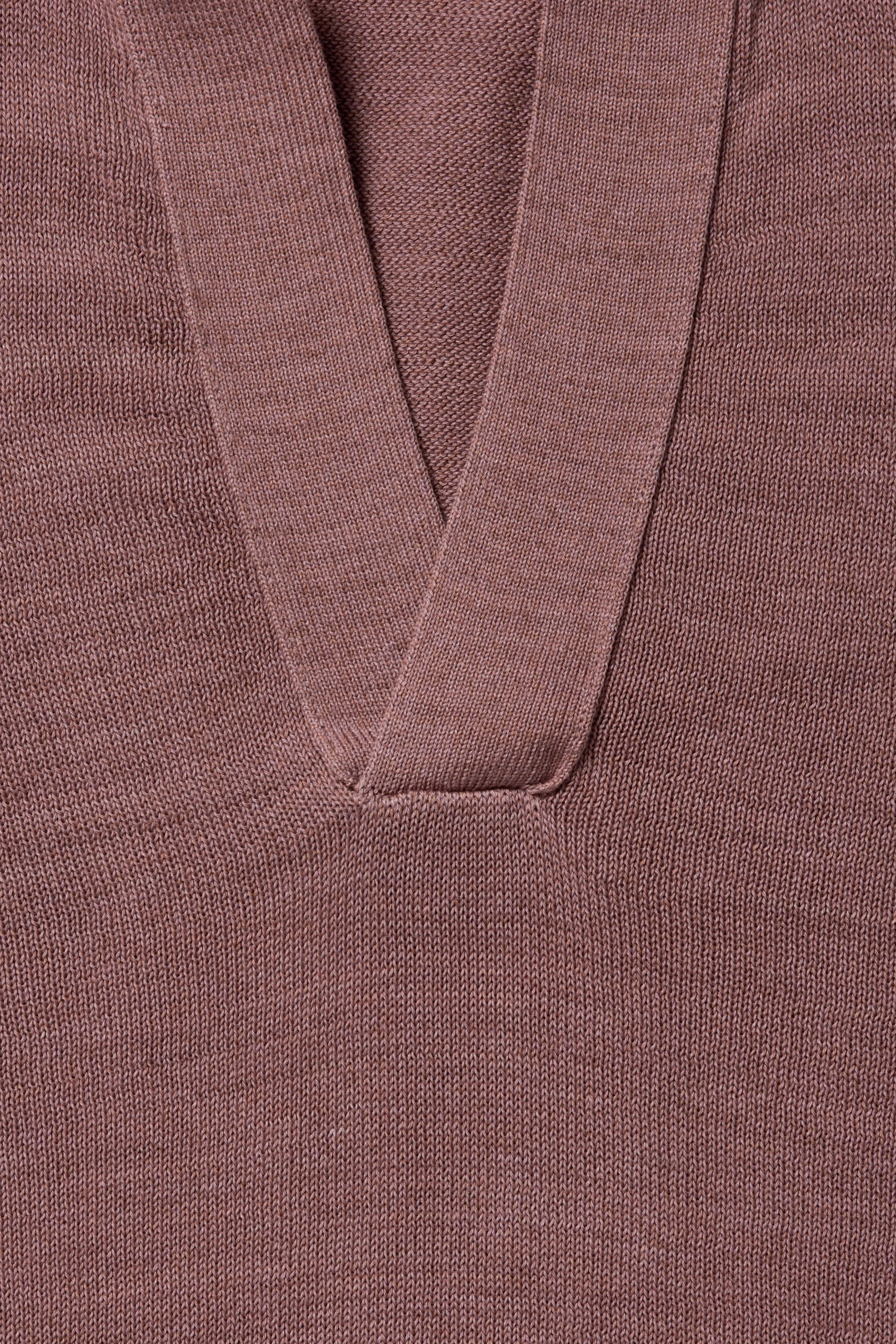 Short Sleeve Polo (Berry Naturally Dyed Cotton Mouliné) sold by Stoffa product image thumbnail 5