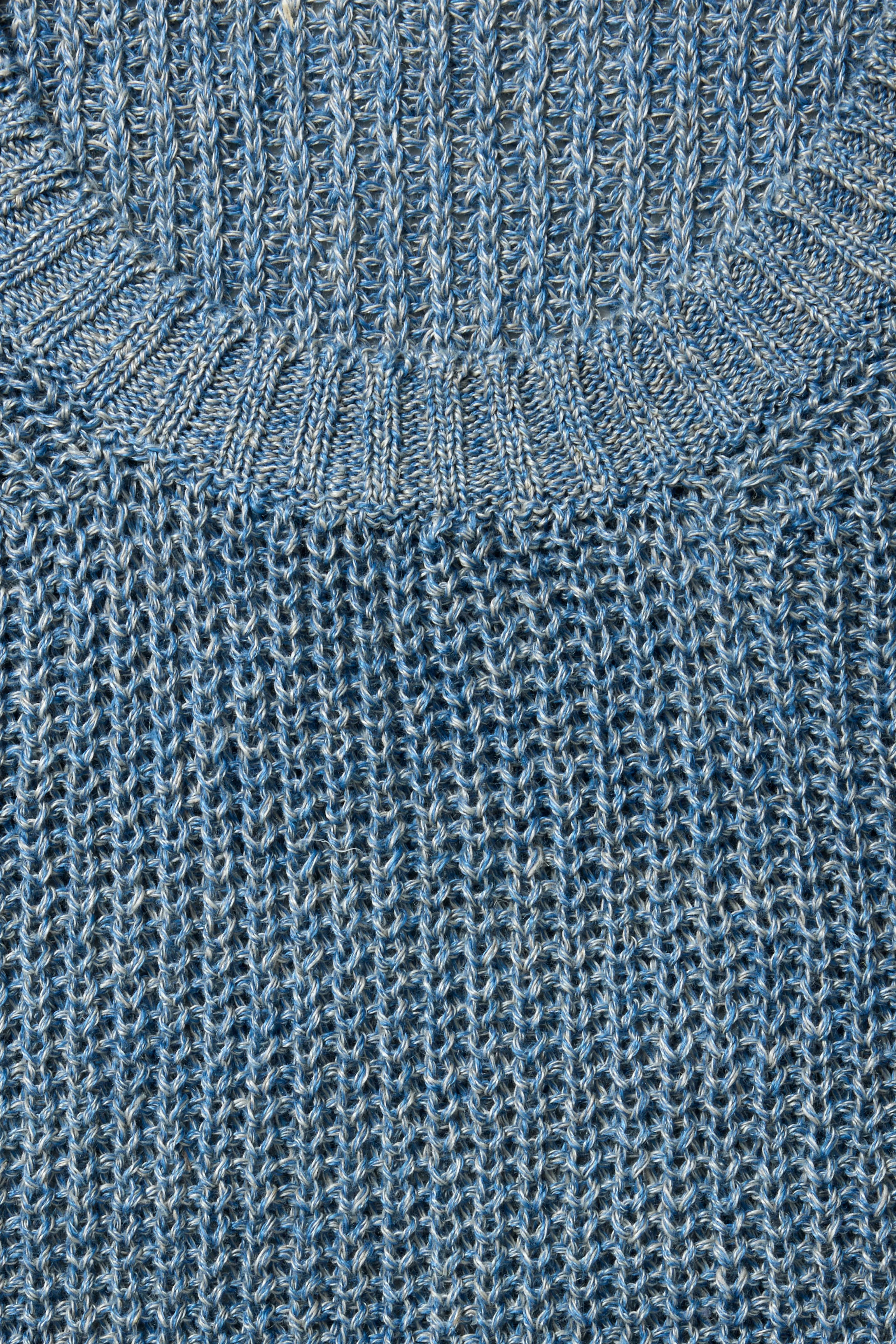 Long Sleeve U-Neck (Washed Indigo Linen) sold by Stoffa product image thumbnail 5