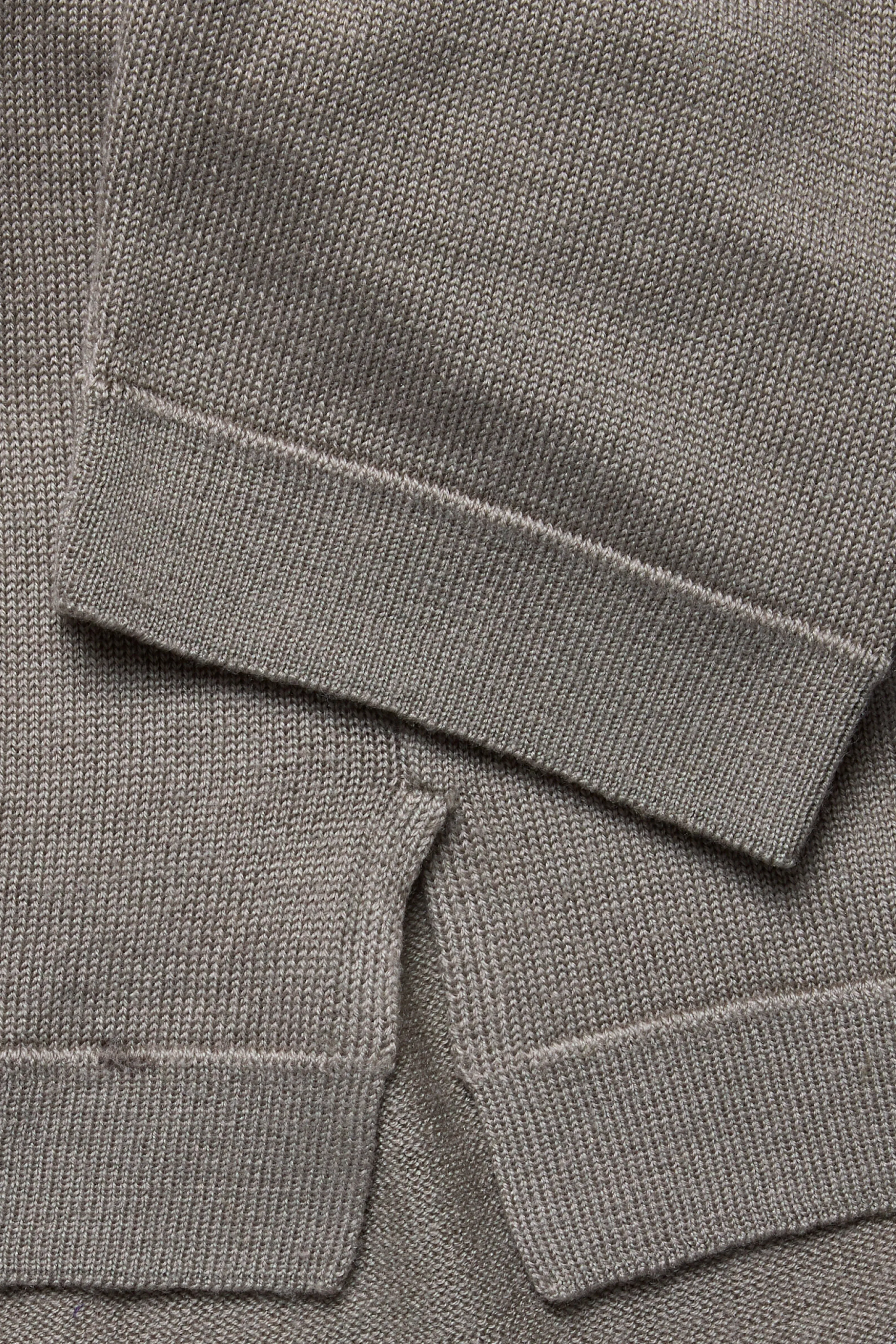 Long Sleeve Knit T-Shirt (Taupe Wool Silk) sold by Stoffa product image thumbnail 5