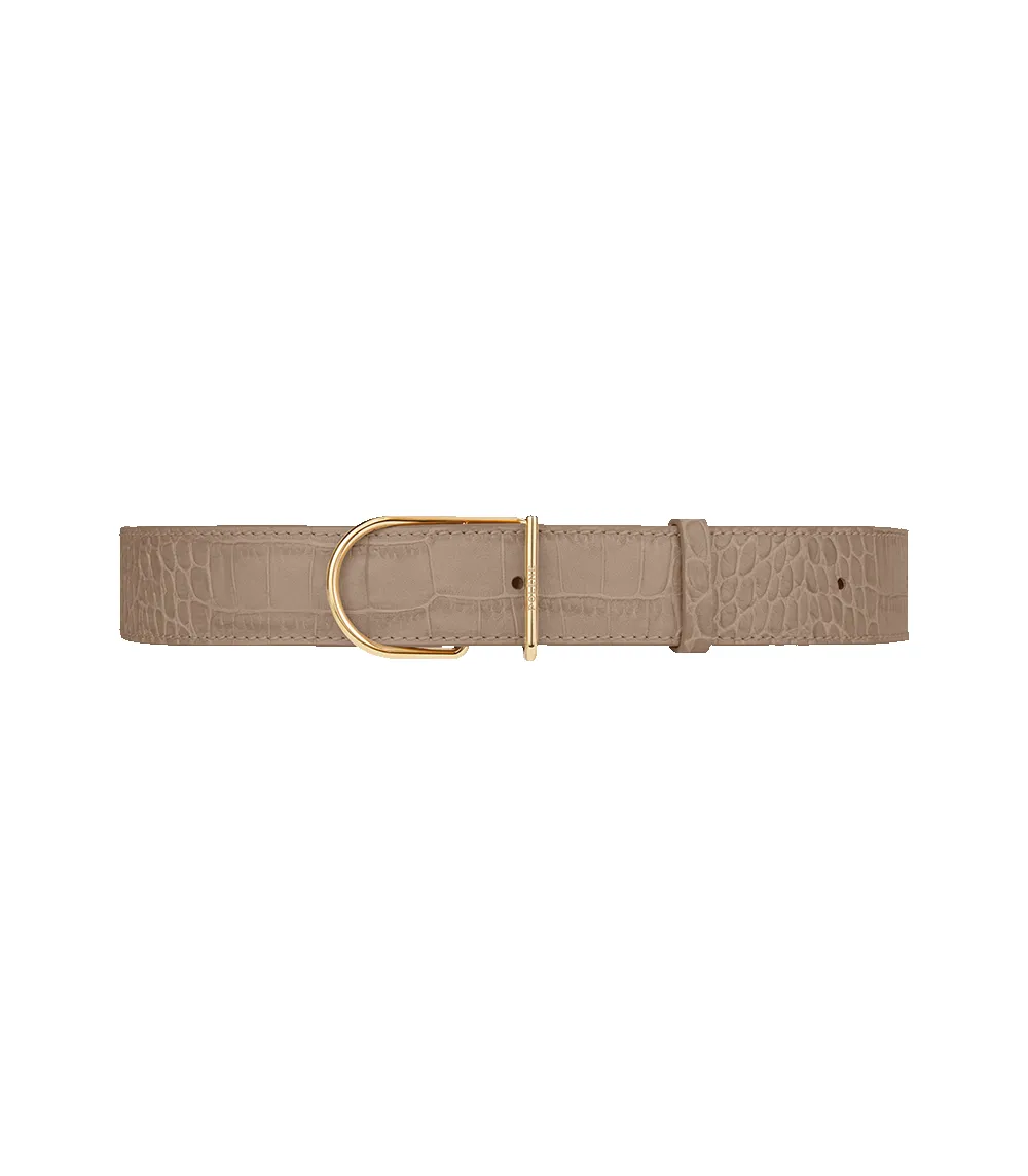 Umi Belt - Taupe Croco Print sold by Polene