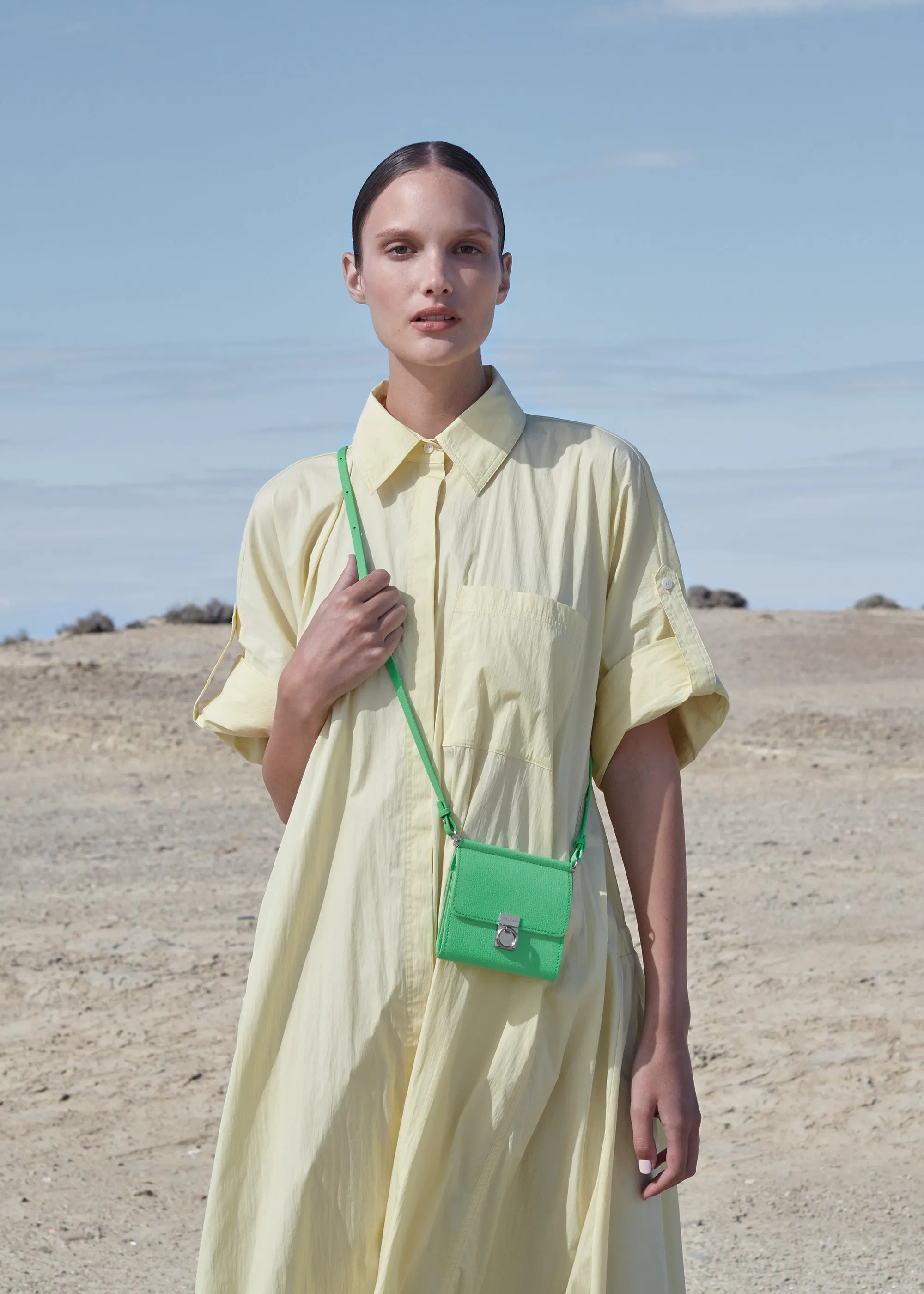 Numéro Sept Crossbody Wallet - Textured Chlorophyll sold by Polene product image thumbnail 2