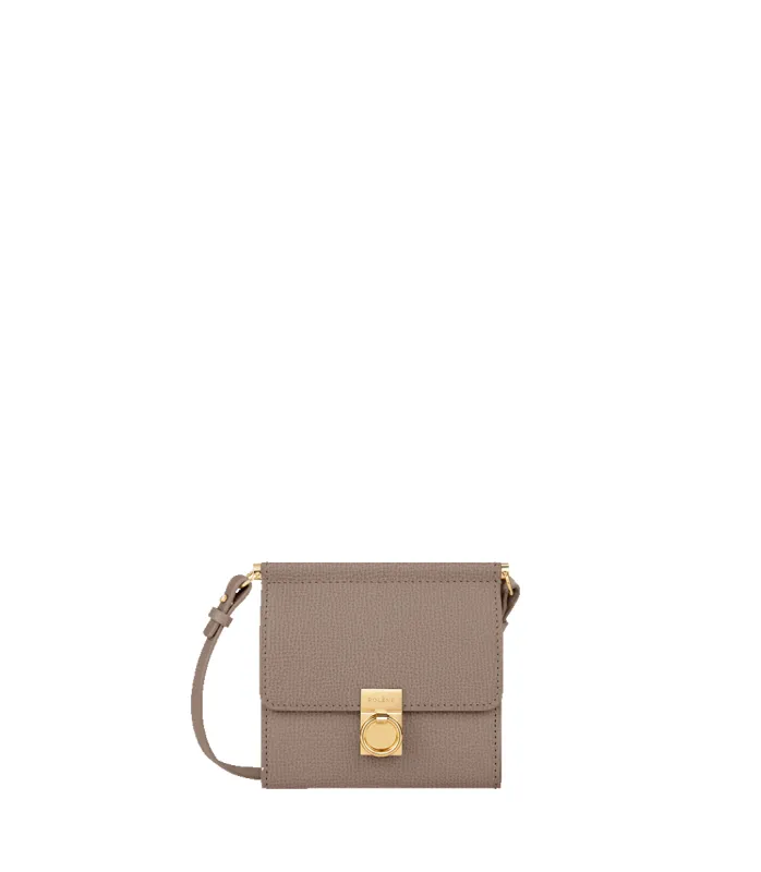Numéro Sept Crossbody Wallet - Textured Taupe sold by Polene