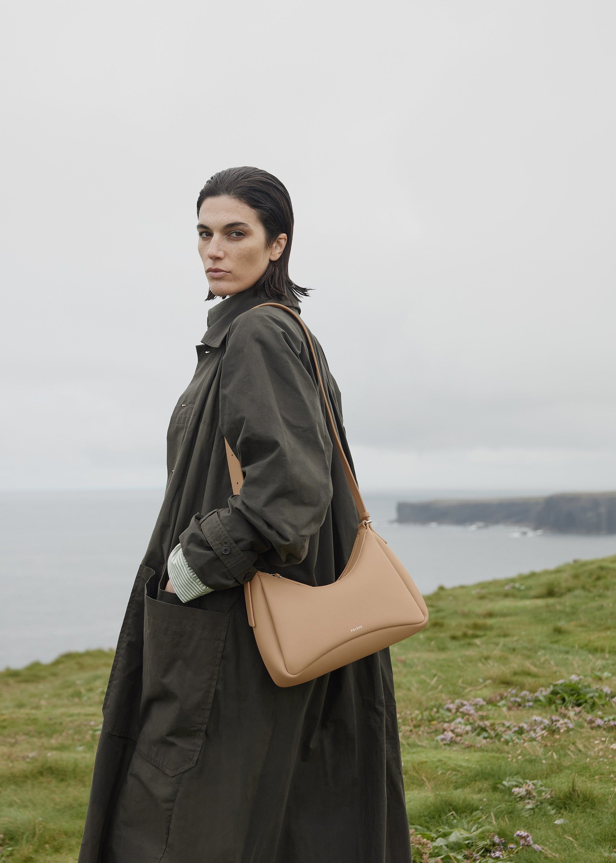 Umi - Beige textured leather sold by Polene product image thumbnail 5