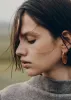 Éole Slim Hoop Earrings - Camel Leather sold by Polene
