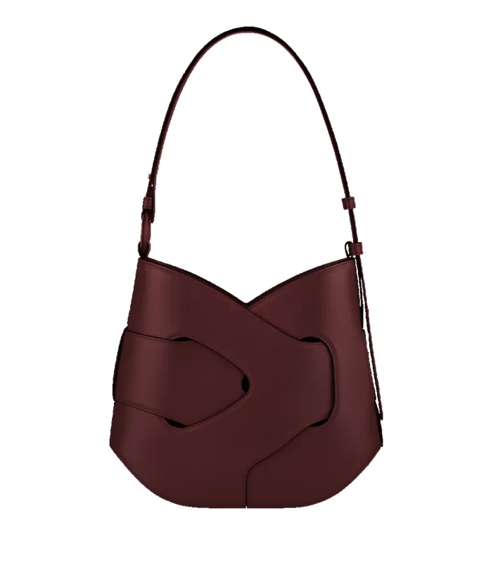 Nodde Hobo - Smooth Black Cherry sold by Polene