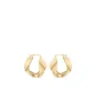Éole Wavy Hoop Earrings - 24 carat gold-gilded edition sold by Polene
