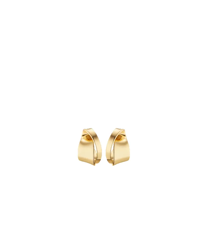 Éole Curled Earrings - 24 carat gold-gilded edition sold by Polene
