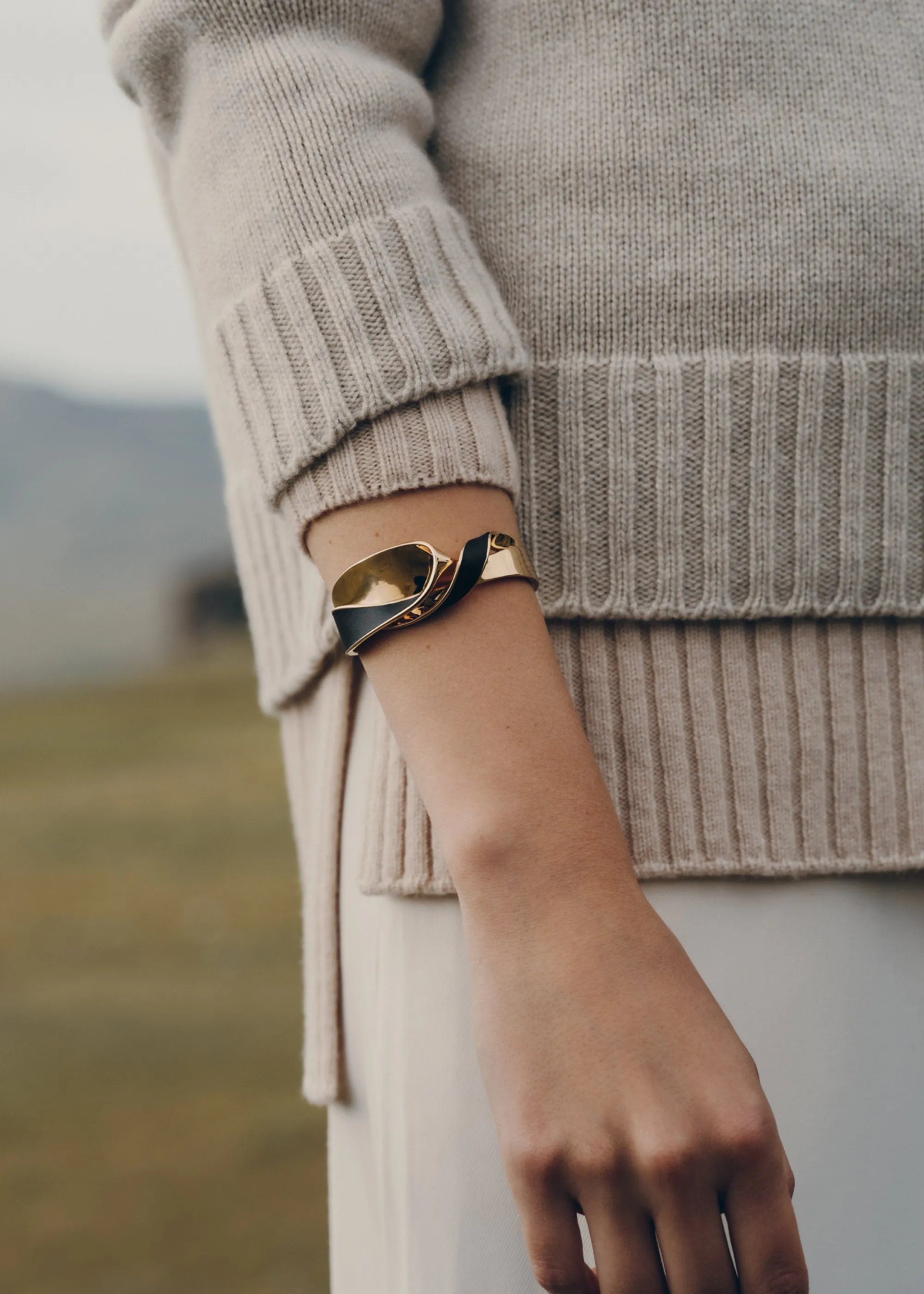 Éole Cuff - Black Leather sold by Polène product image thumbnail 5