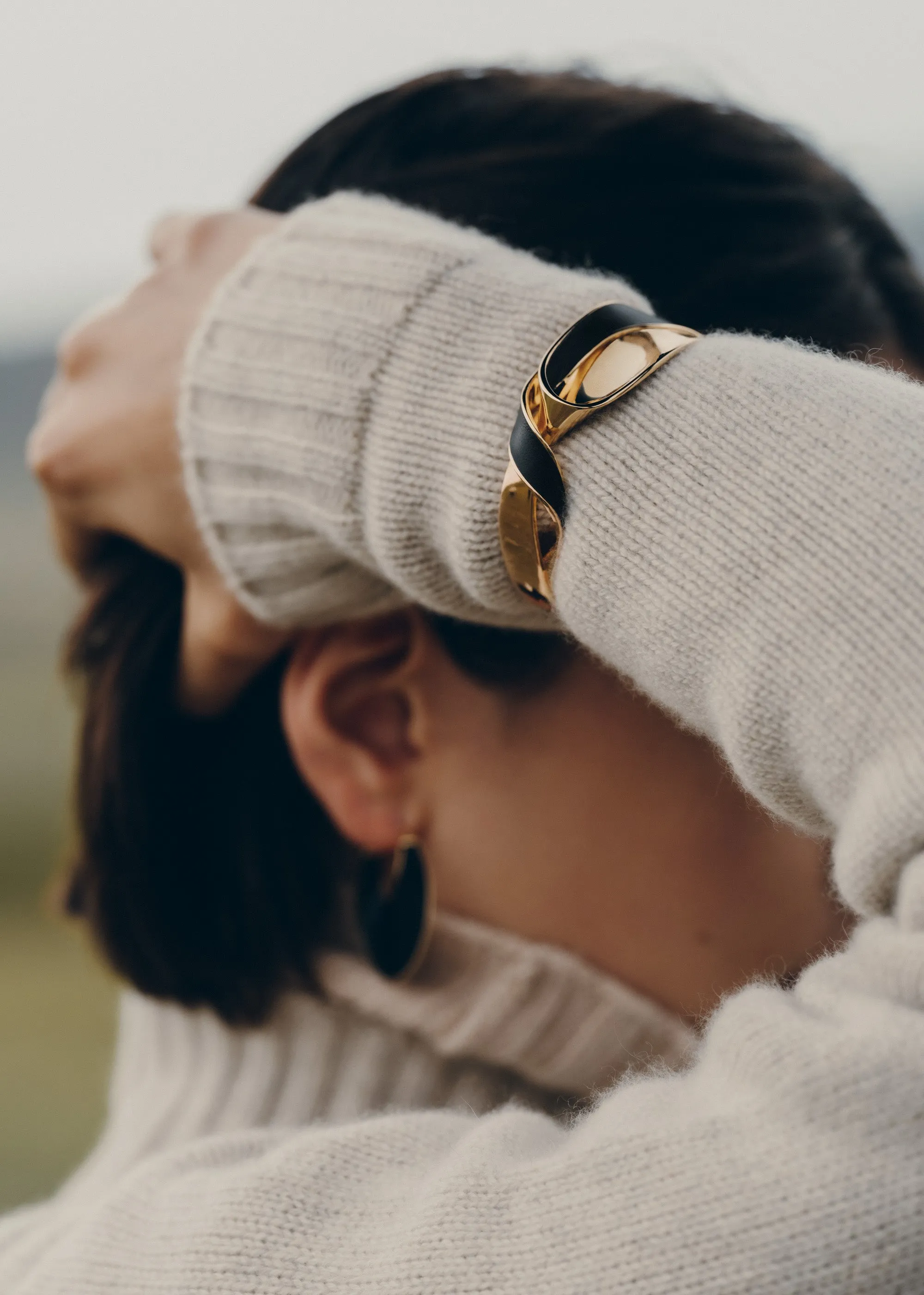 Éole Cuff - Black Leather sold by Polène product image thumbnail 4