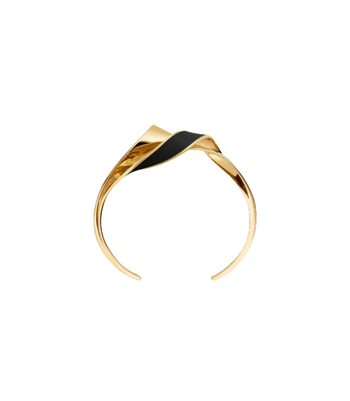 Éole Cuff - Black Leather sold by Polène