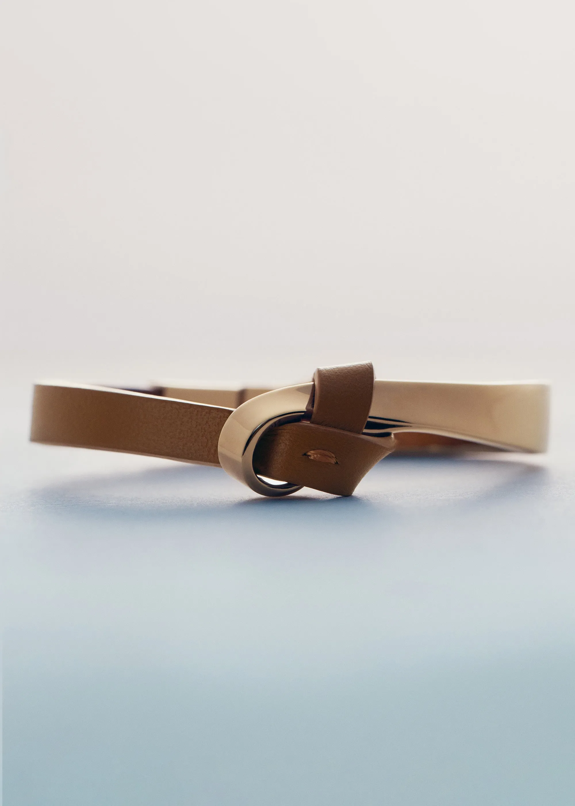 Ormé Bangle - Gold Gilded with Camel Leather sold by Polène product image thumbnail 3