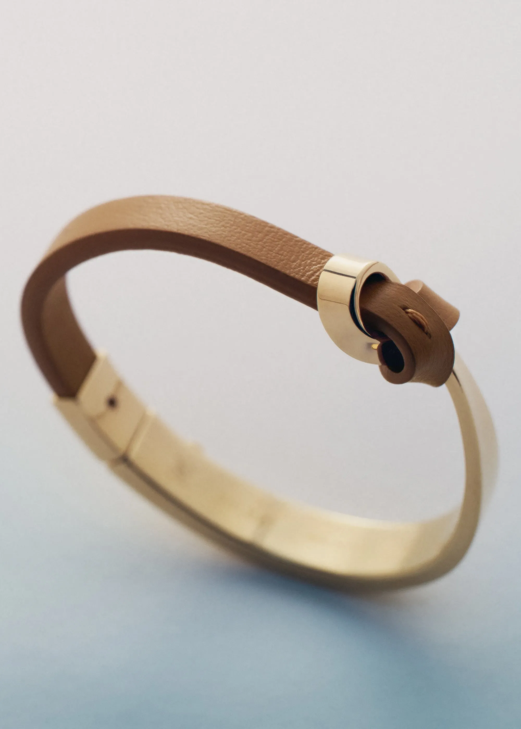 Ormé Bangle - Gold Gilded with Camel Leather sold by Polène product image thumbnail 4