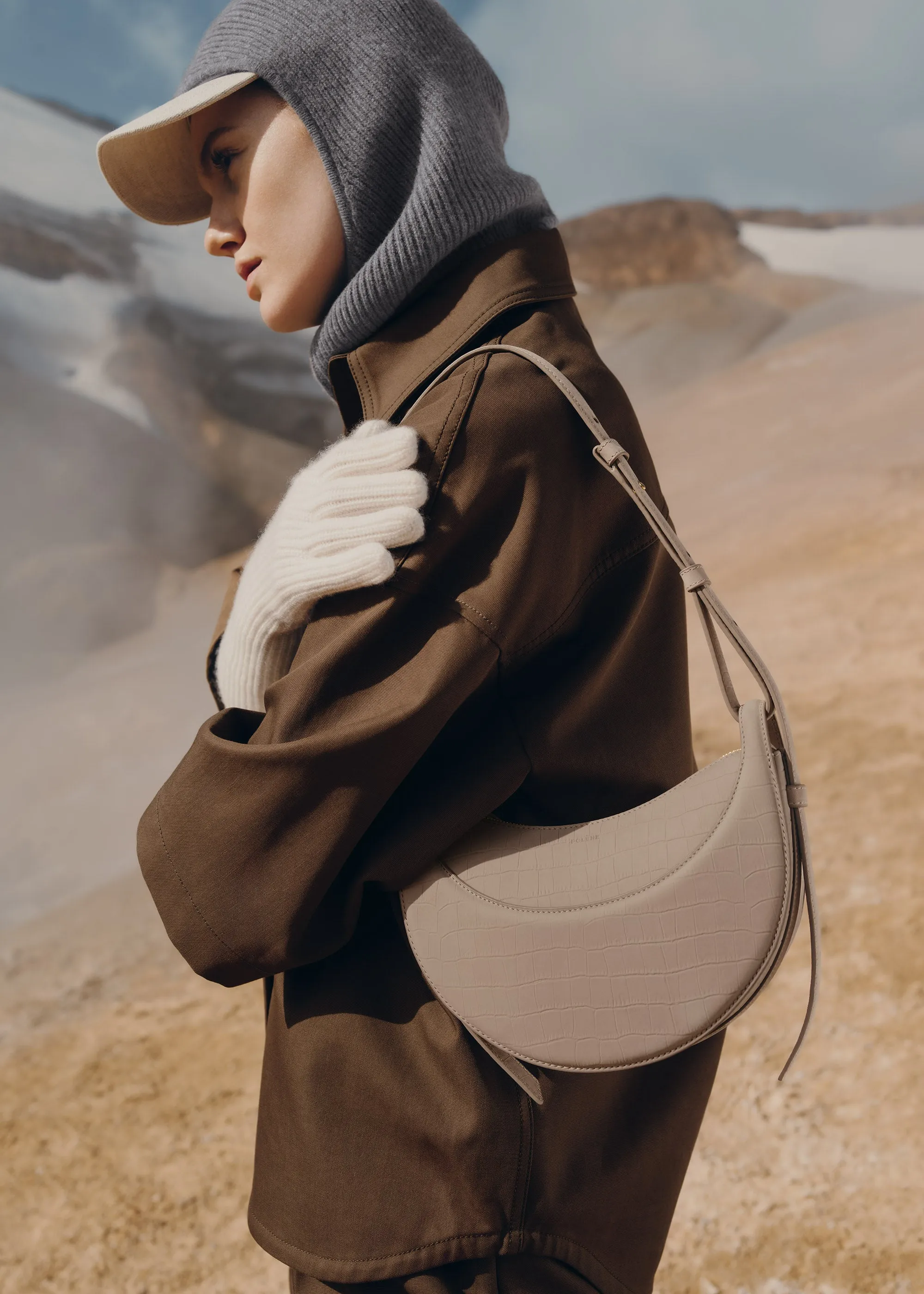 Numéro Dix - Crocodile Nubuck Taupe sold by Polene product image thumbnail 5