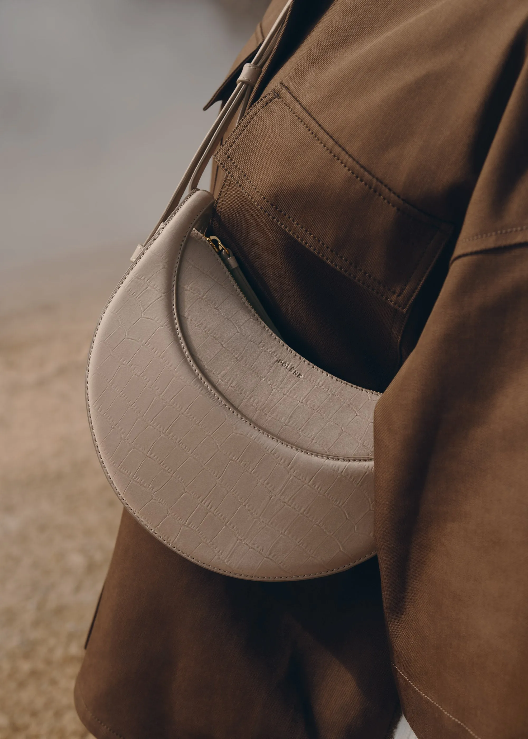 Numéro Dix - Crocodile Nubuck Taupe sold by Polene product image thumbnail 3