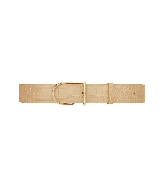 Umi Belt - Sand Croco Print sold by Polene